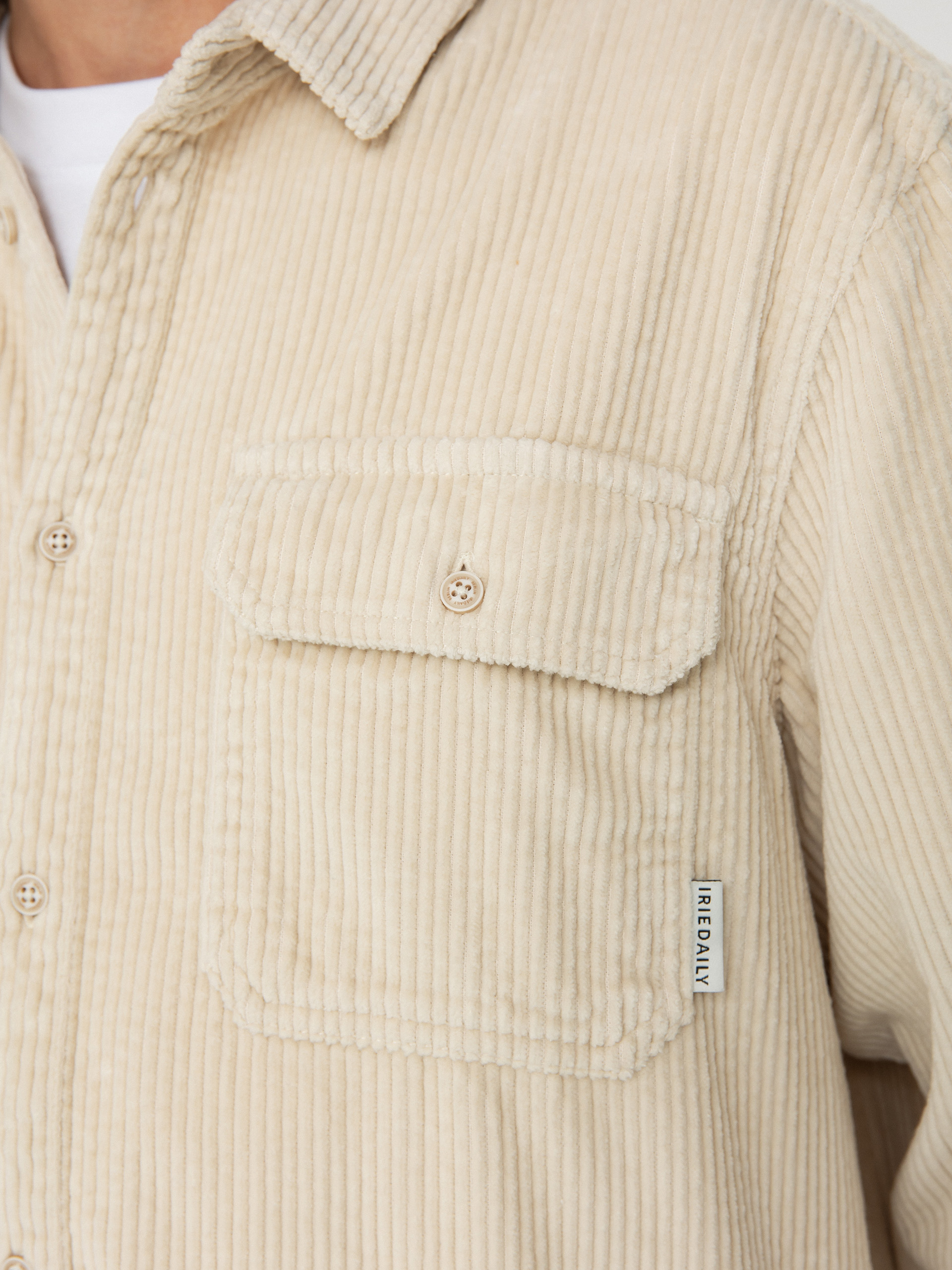 Iriedaily Bubble Cord Shirt (ecru)