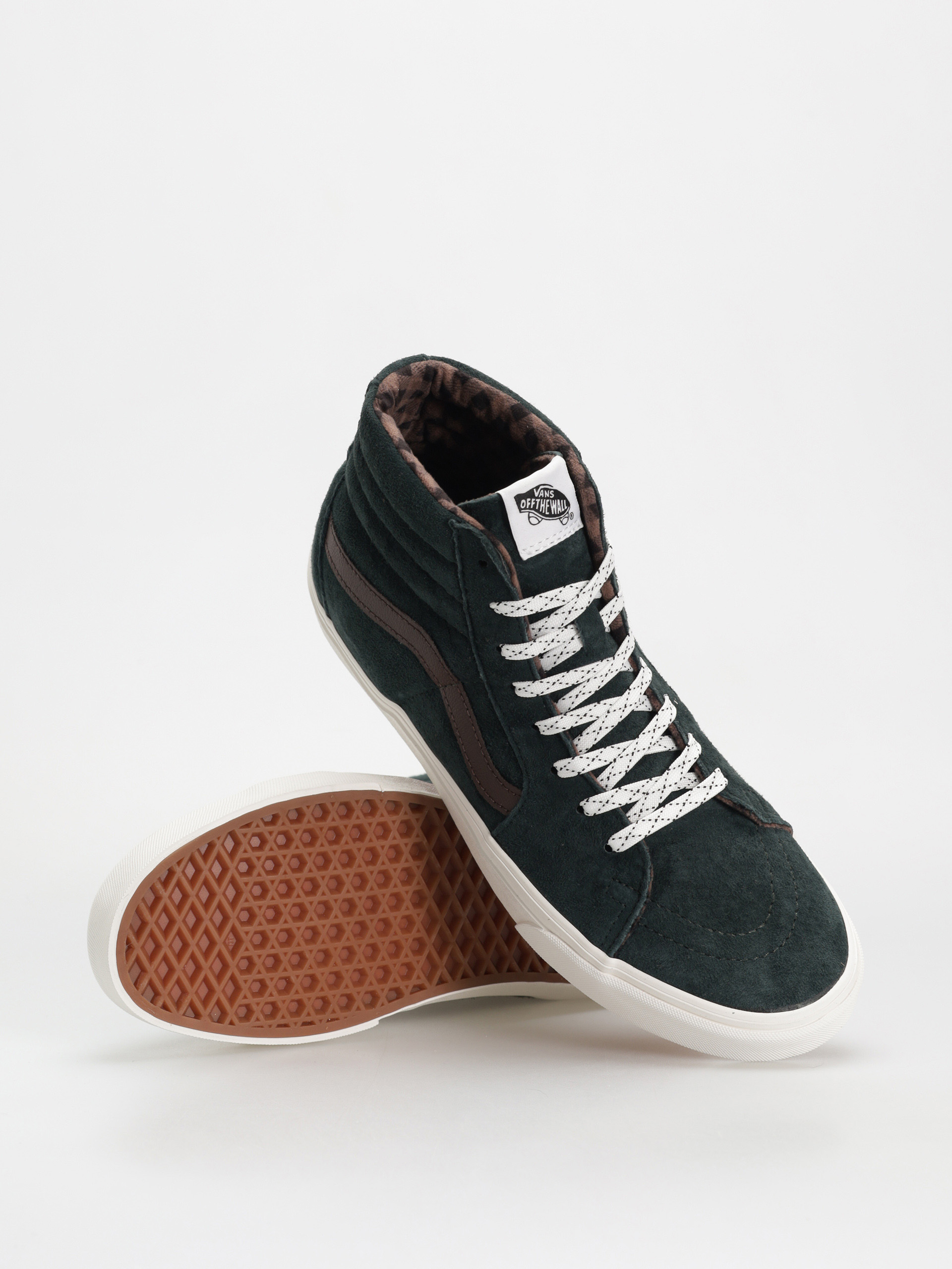 Vans Sk8 Hi Shoes (pig suede plaid scarab)