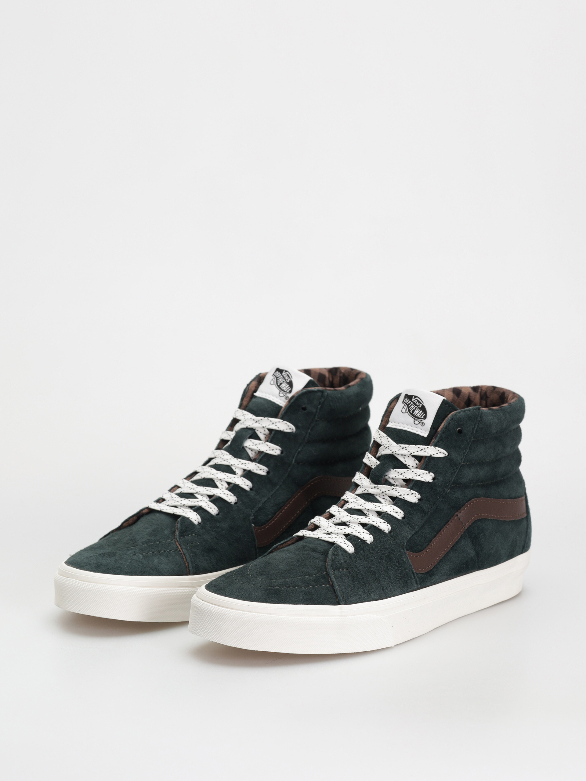 Vans Sk8 Hi Shoes (pig suede plaid scarab)