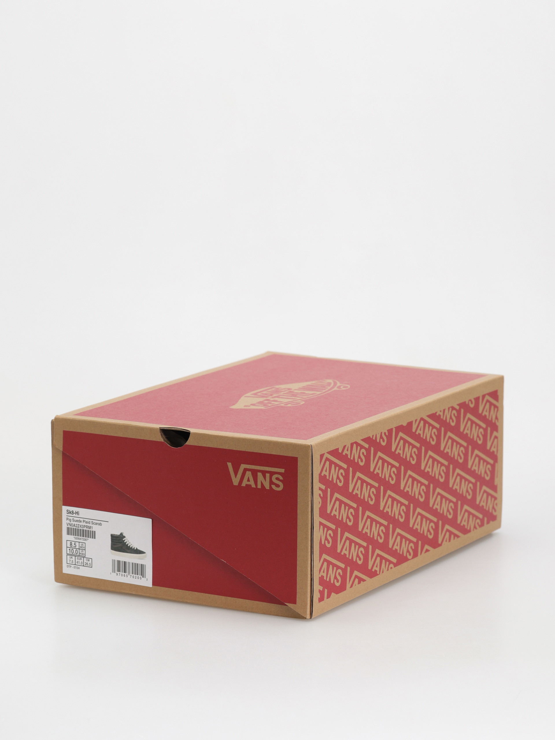 Vans Sk8 Hi Schuhe (pig suede plaid scarab)