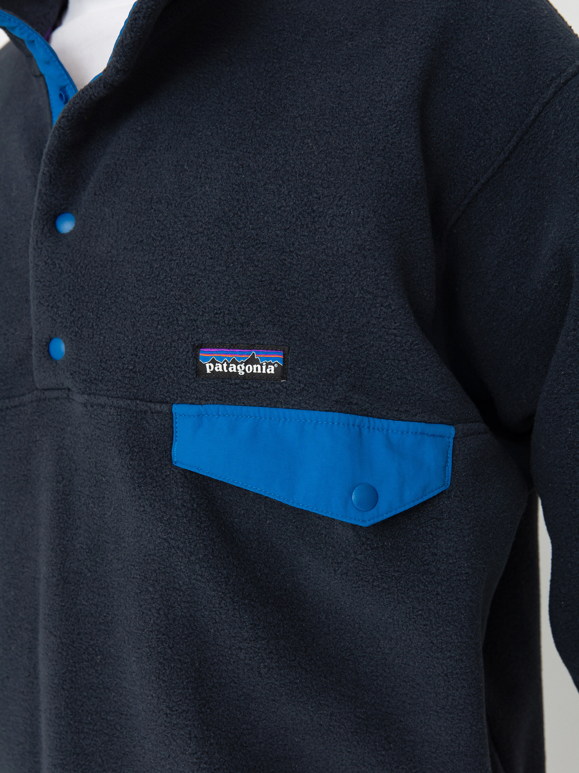 Herren Patagonia Fleece Jacke Synch Snap T (pitch blue)