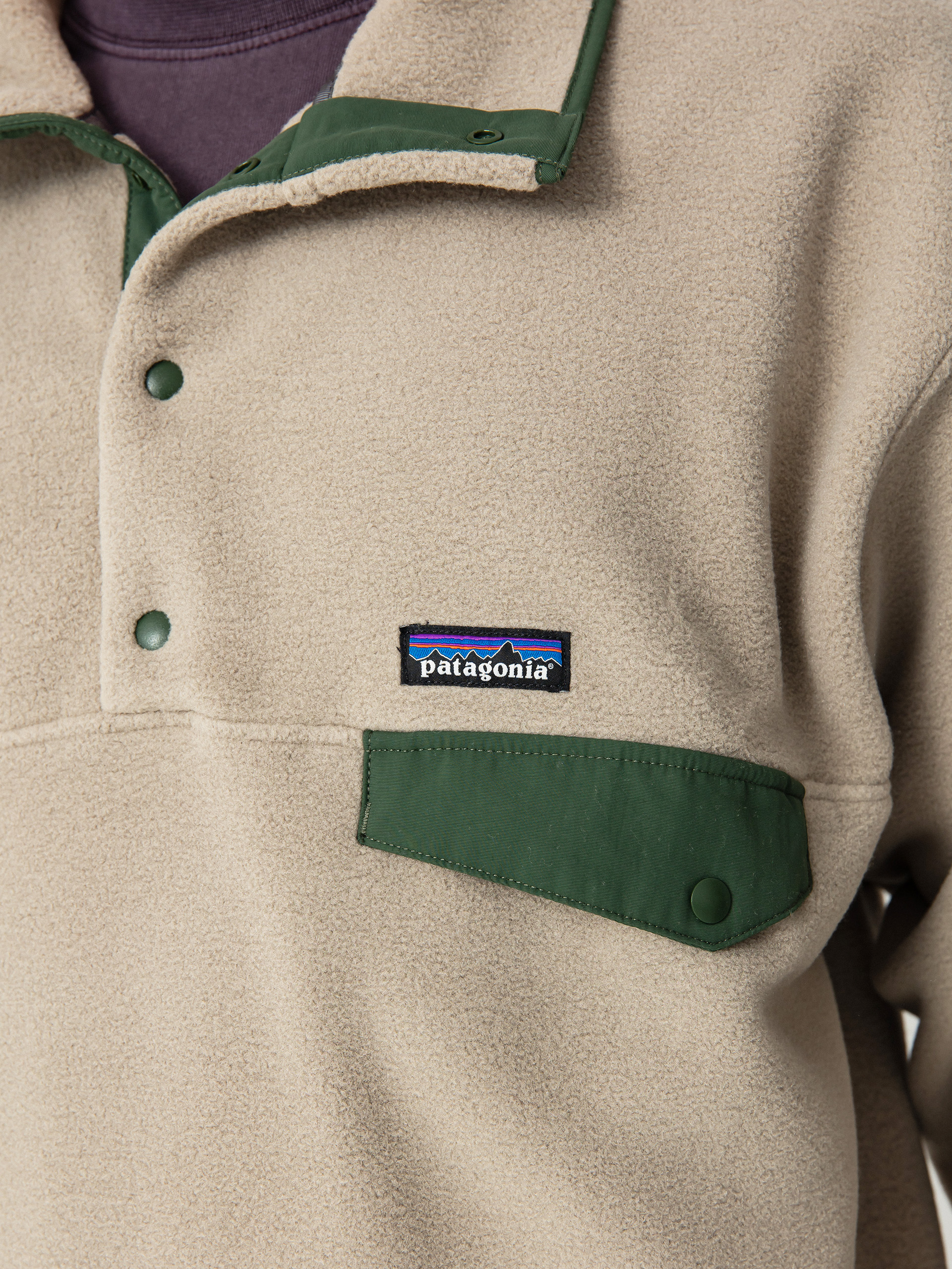 Mens Patagonia Fleece  Synch Snap T (seabird grey)