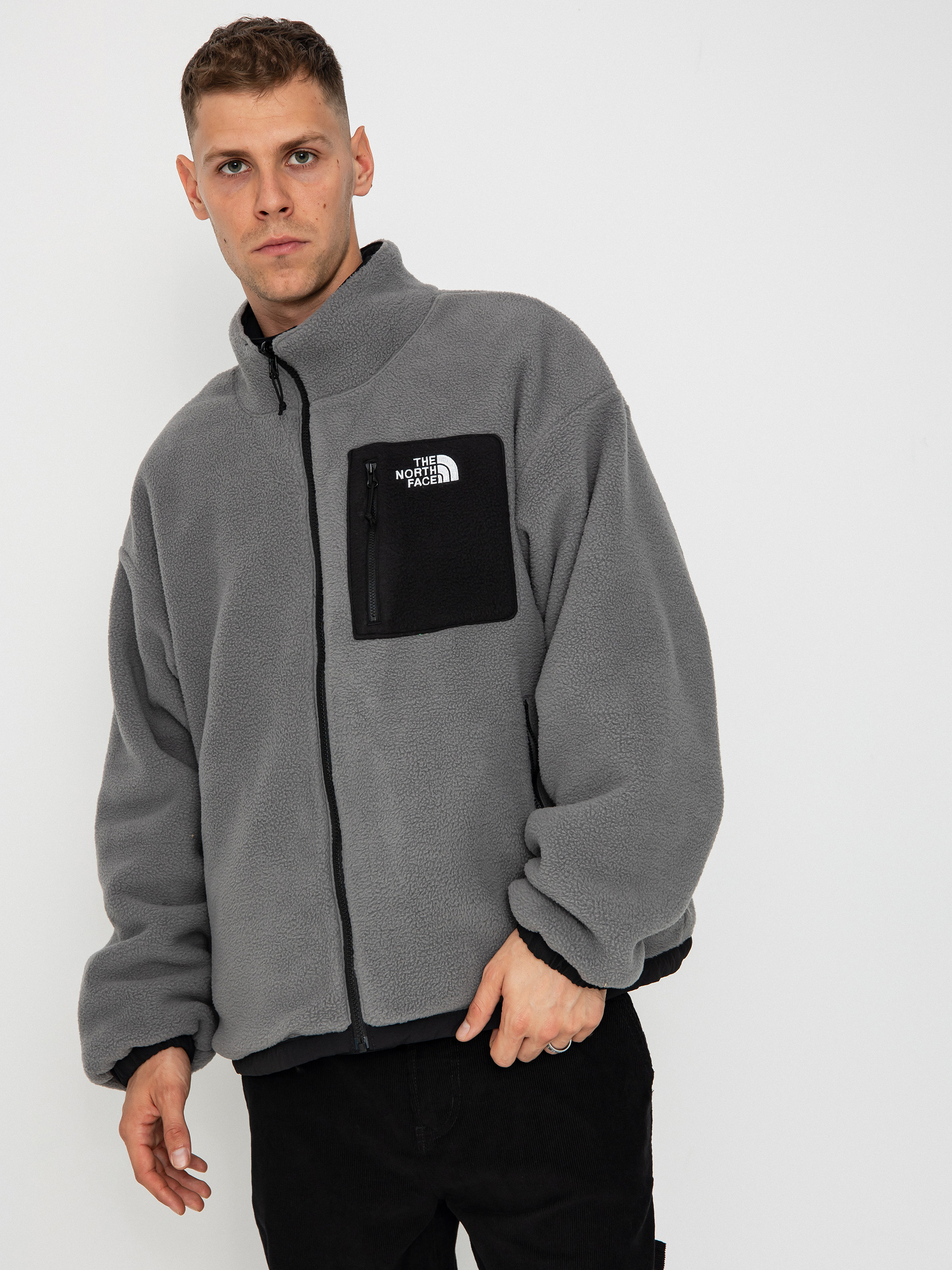 The North Face Jacket hoodie fully reversible black 2024 and white sides