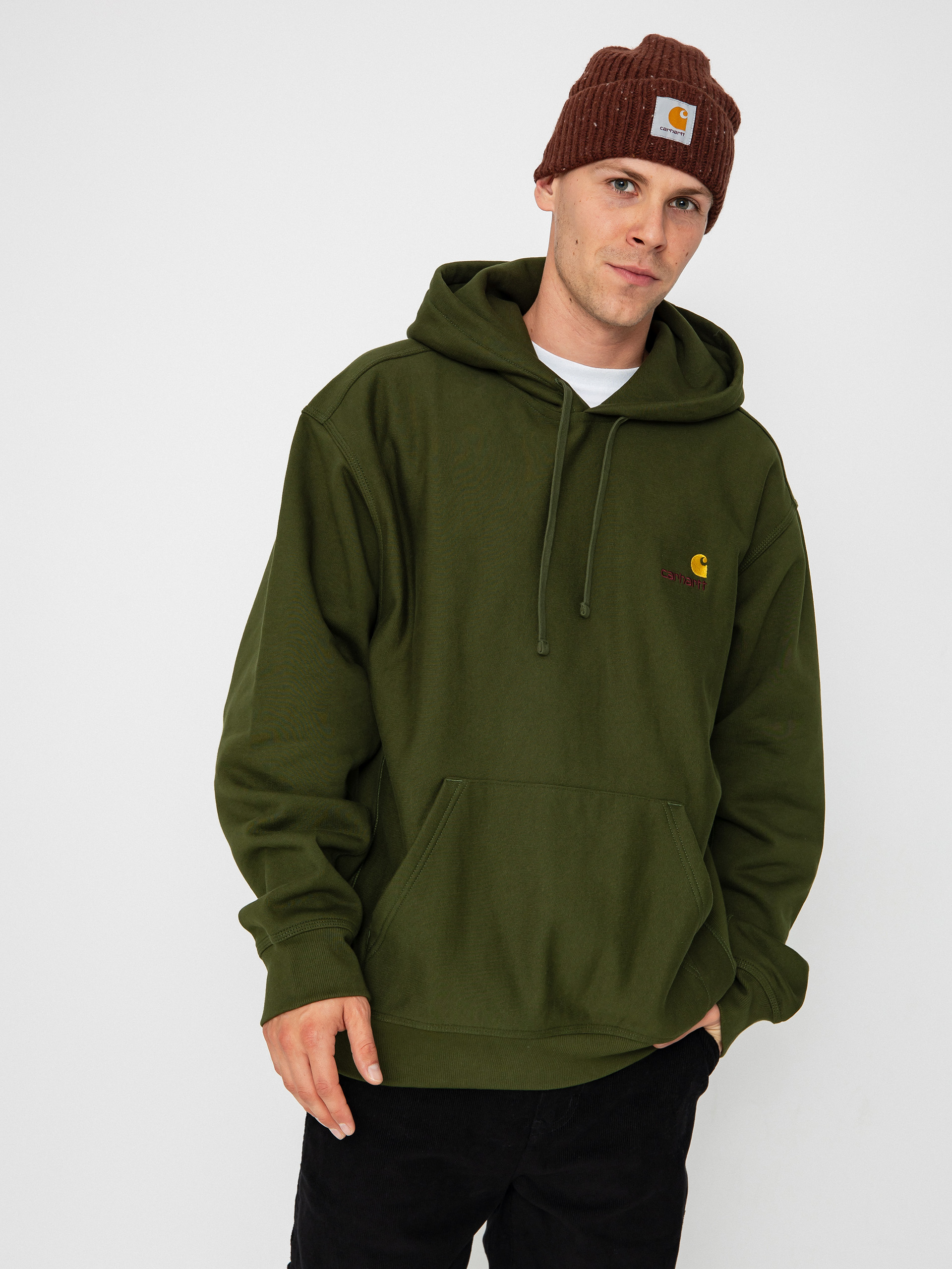 Carhartt WIP Hoodie American Script HD (tarragon)