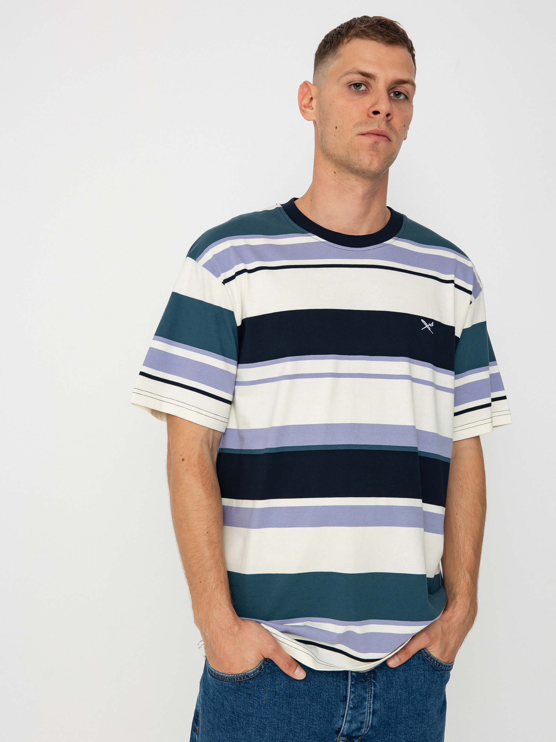 Iriedaily T-Shirt Wide Stripe (cool jungle)