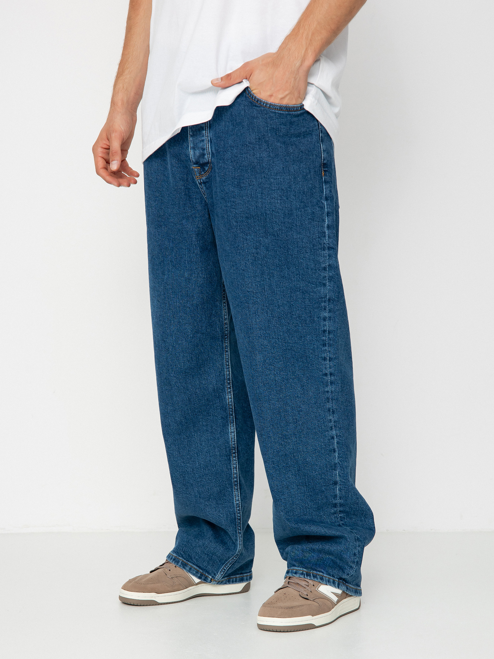パンツ OVY Blue Baggy Denim Pants Homeboy X Tra Baggy Denim Pants - navy blue (washed blue)
