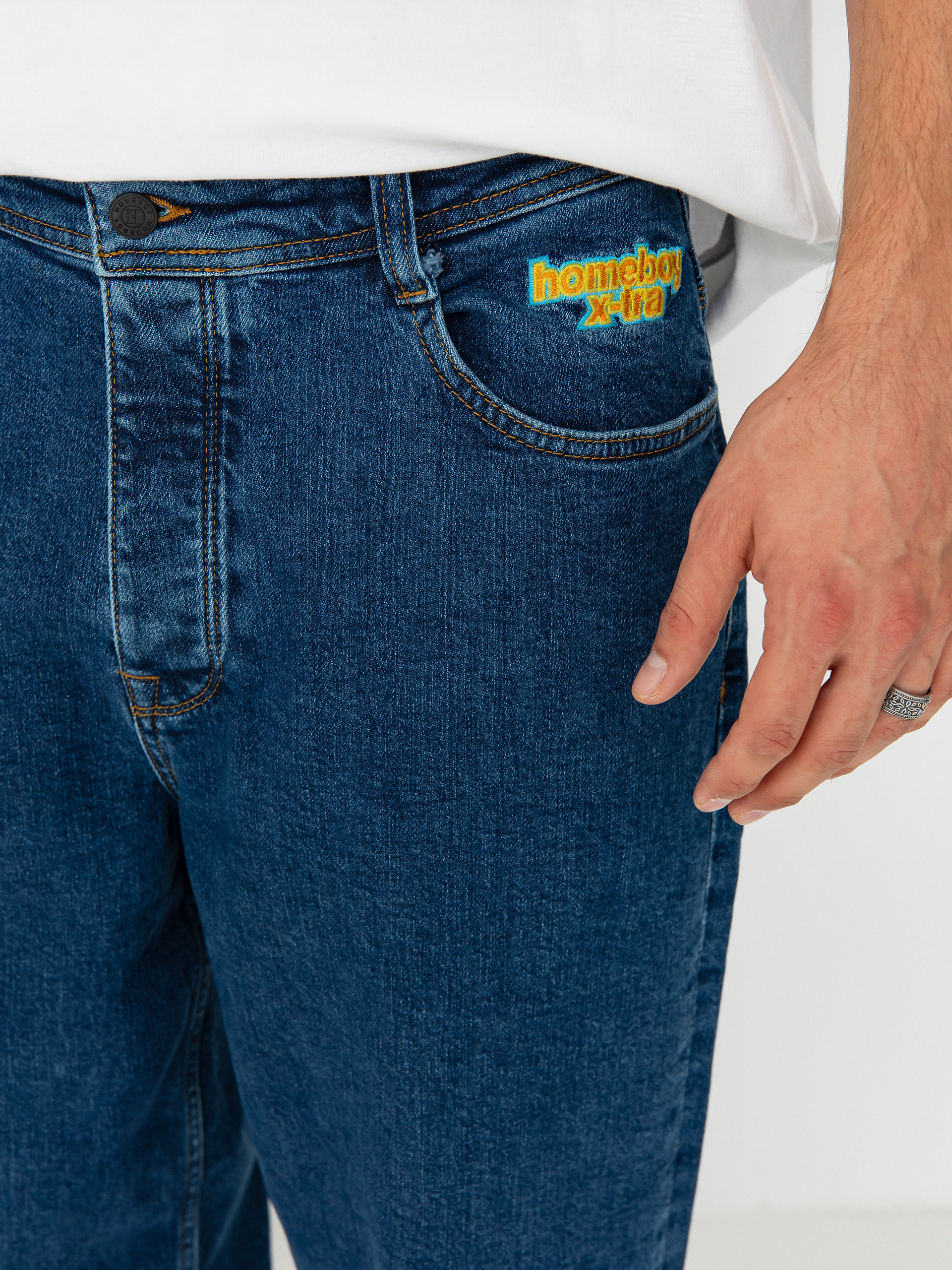 Homeboy X Tra Baggy Denim Pants (washed blue)