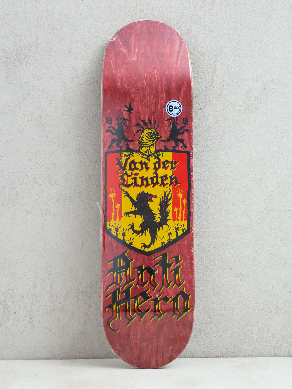 Antihero Daan Coat Of Arms Deck (burgundy)