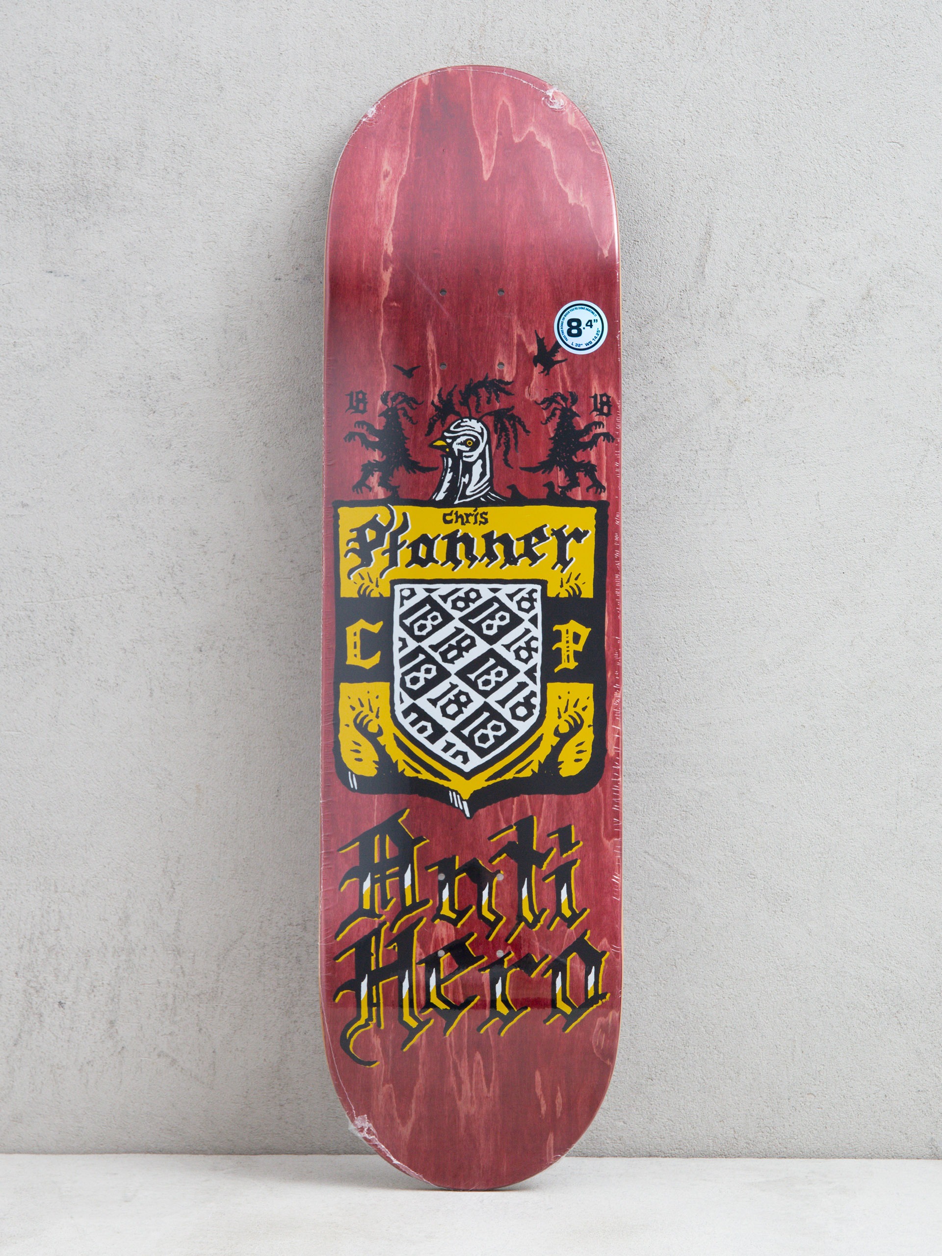 Anti Hero Pfanner Coat of Arms 8.4インチ Antihero Pfanner Coat Of Arms Deck (burgundy)
