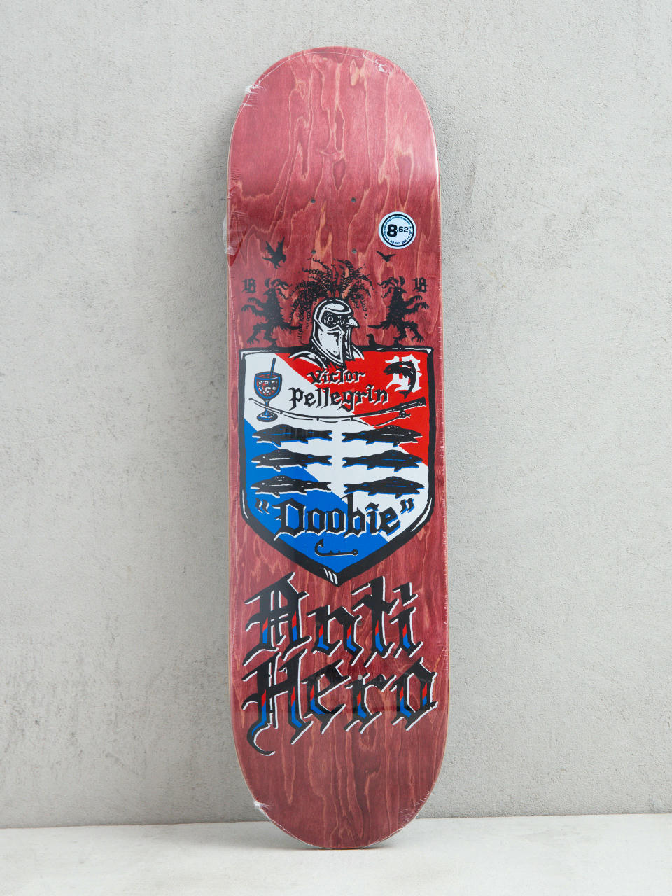 Antihero Doobie Coat Of Arms Deck (burgundy)