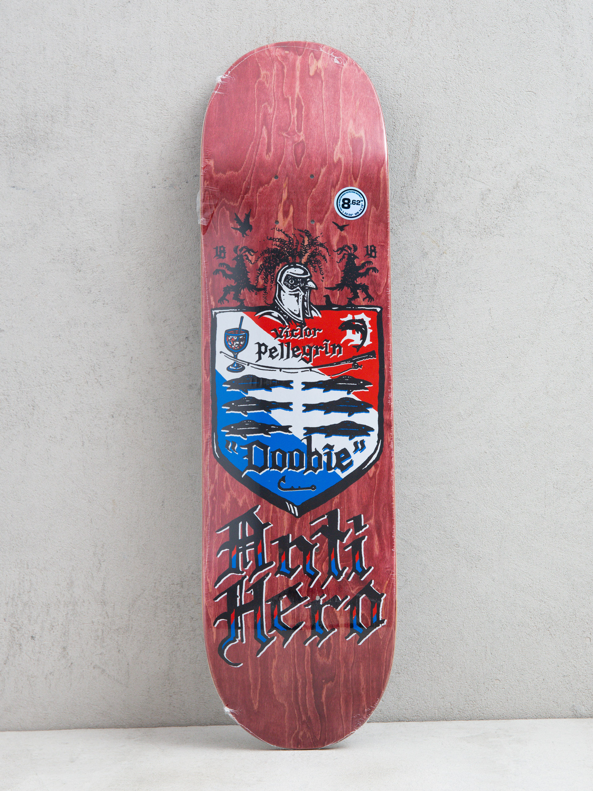 Antihero Doobie Coat Of Arms Deck (burgundy)