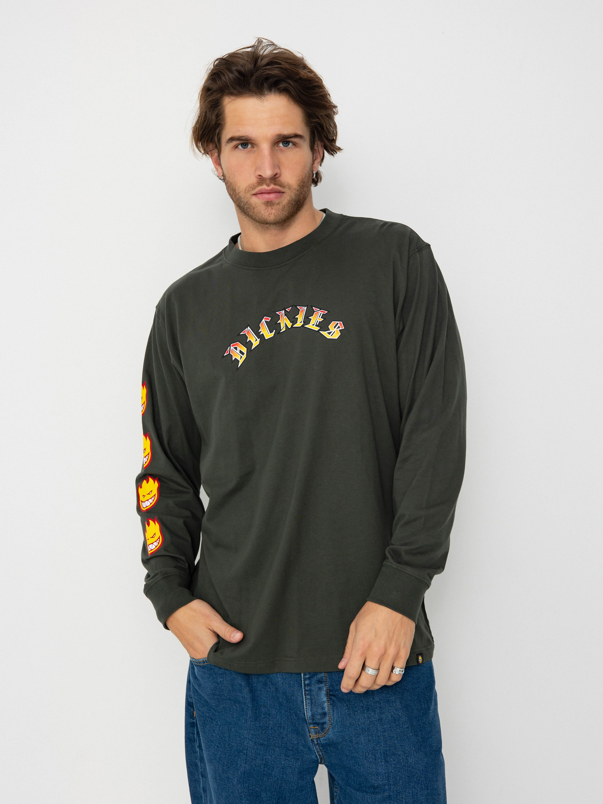 Dickies Longsleeve X Spitfire Long Sleeve (olive green)