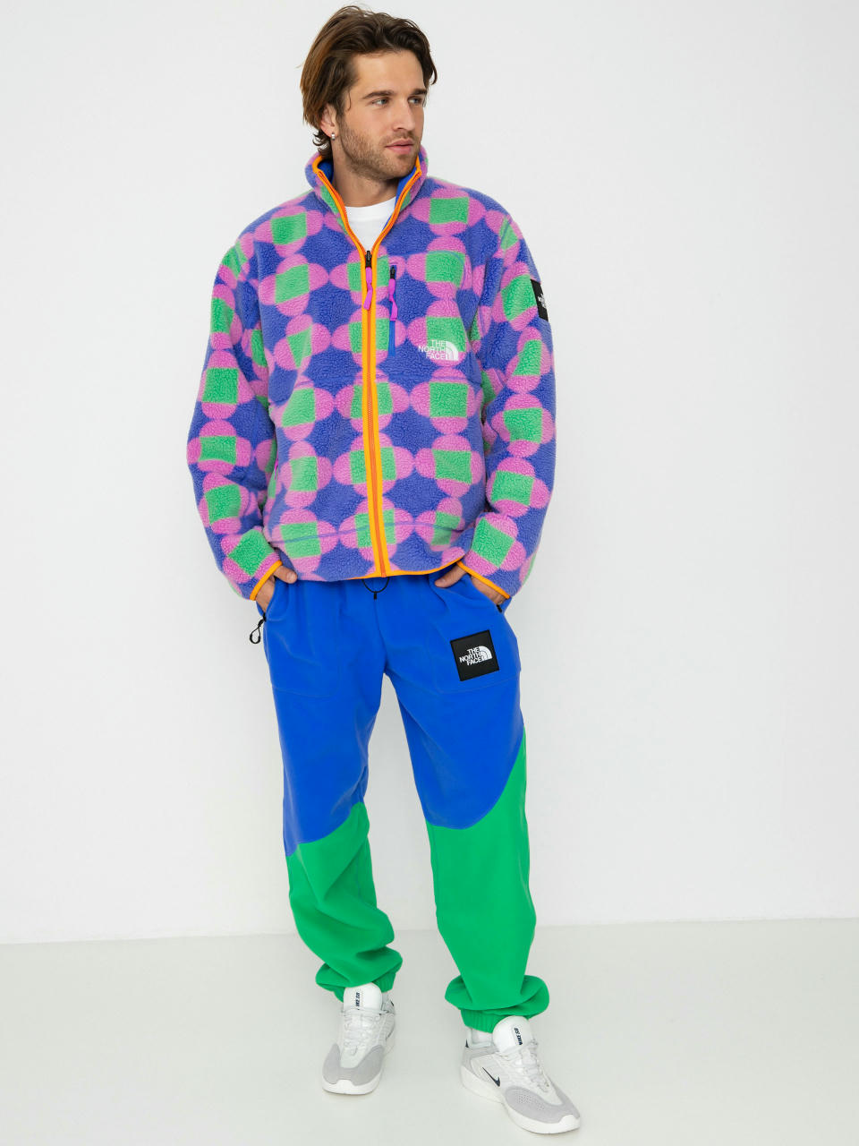 The North Face Jacke X Yinka Ilori Reversible Fleece (solar blue lets blossom)