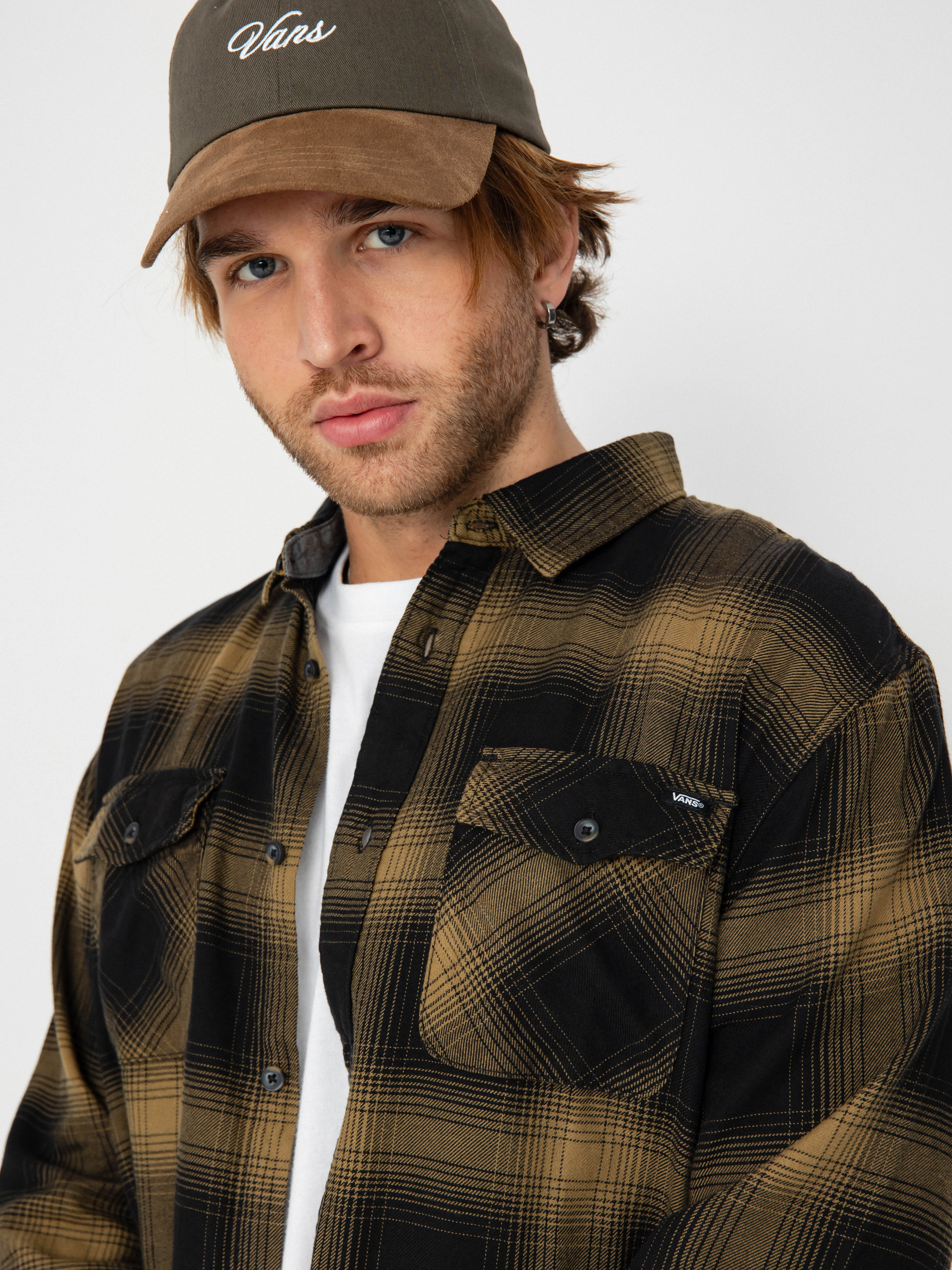 Vans Monterey III Shirt - brown, black (black/gothic olive)