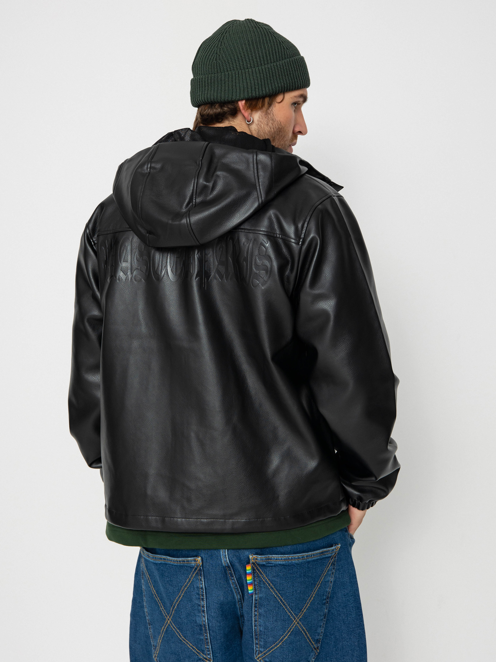 Wasted Paris Kingdom Faux Leather Windbreaker Jacke (black)