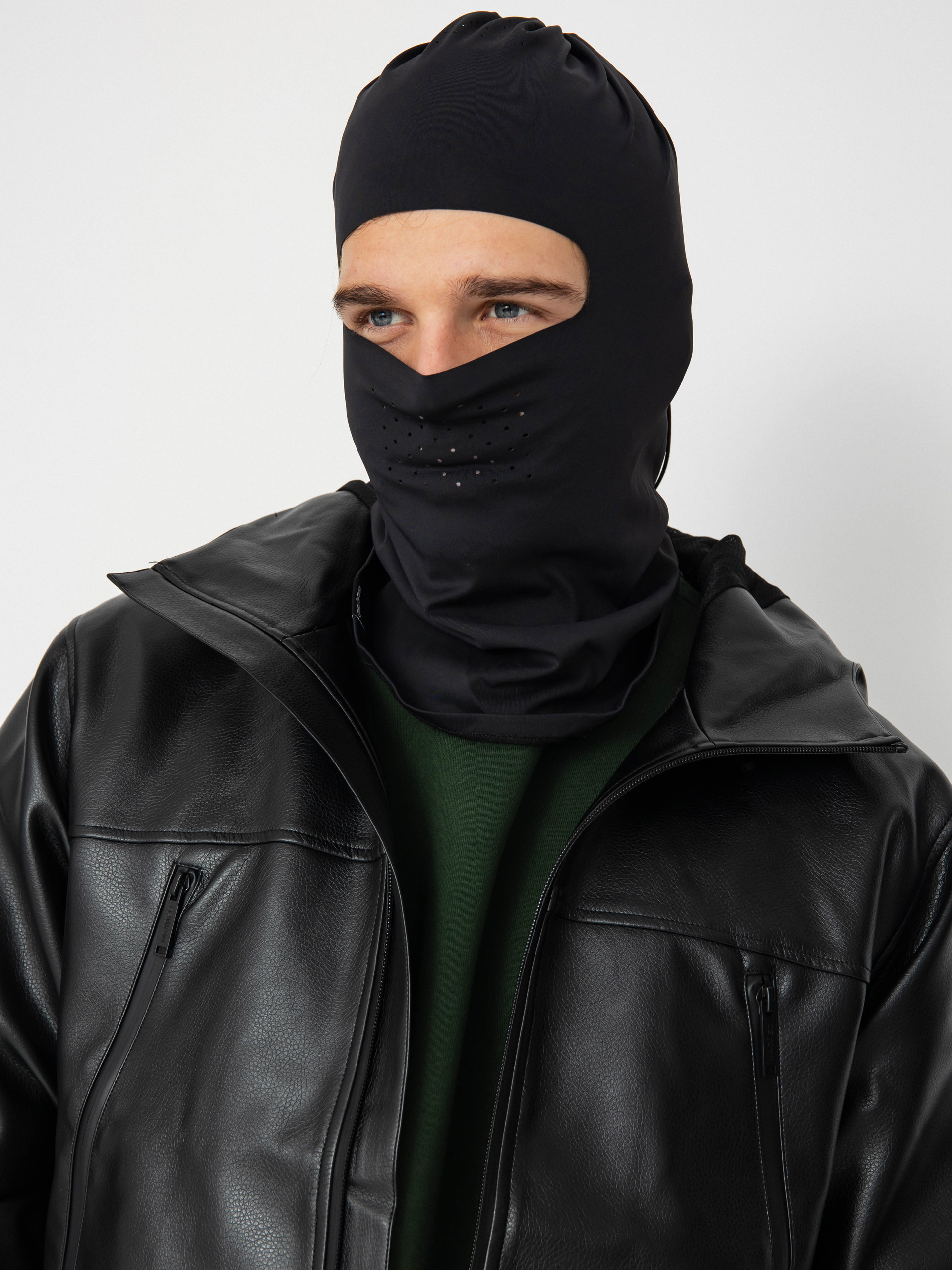 Wasted Paris Kingdom Faux Leather Windbreaker Jacket (black)