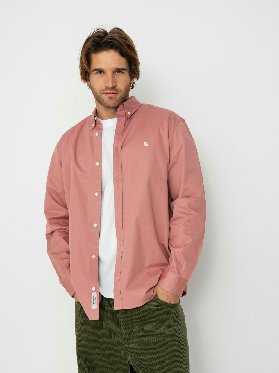 Carhartt WIP Madison Hemd (dusty rose/wax)