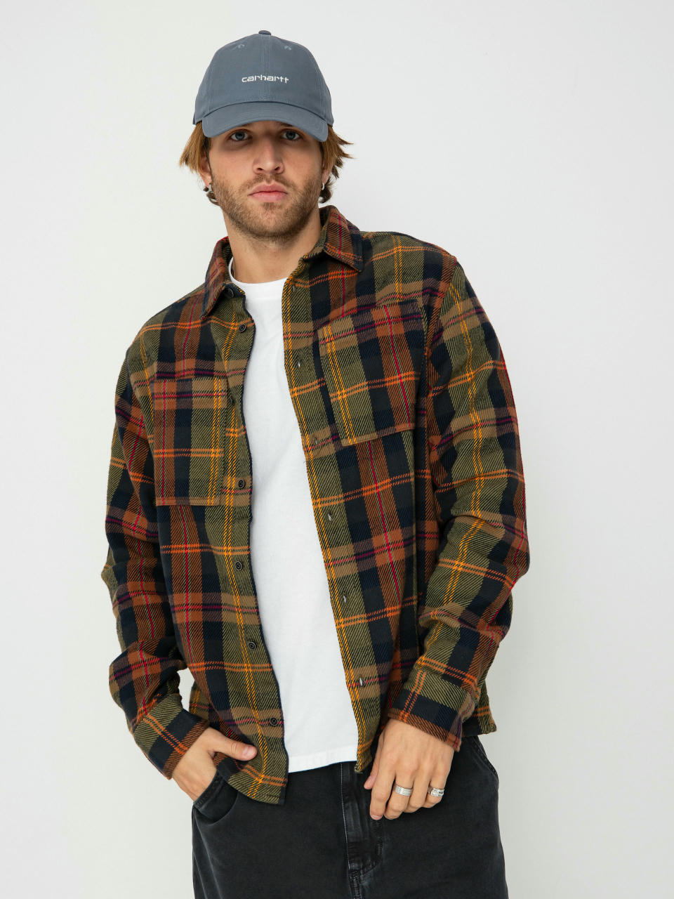 Iriedaily Chillax Lumber Shirt (navy brown)