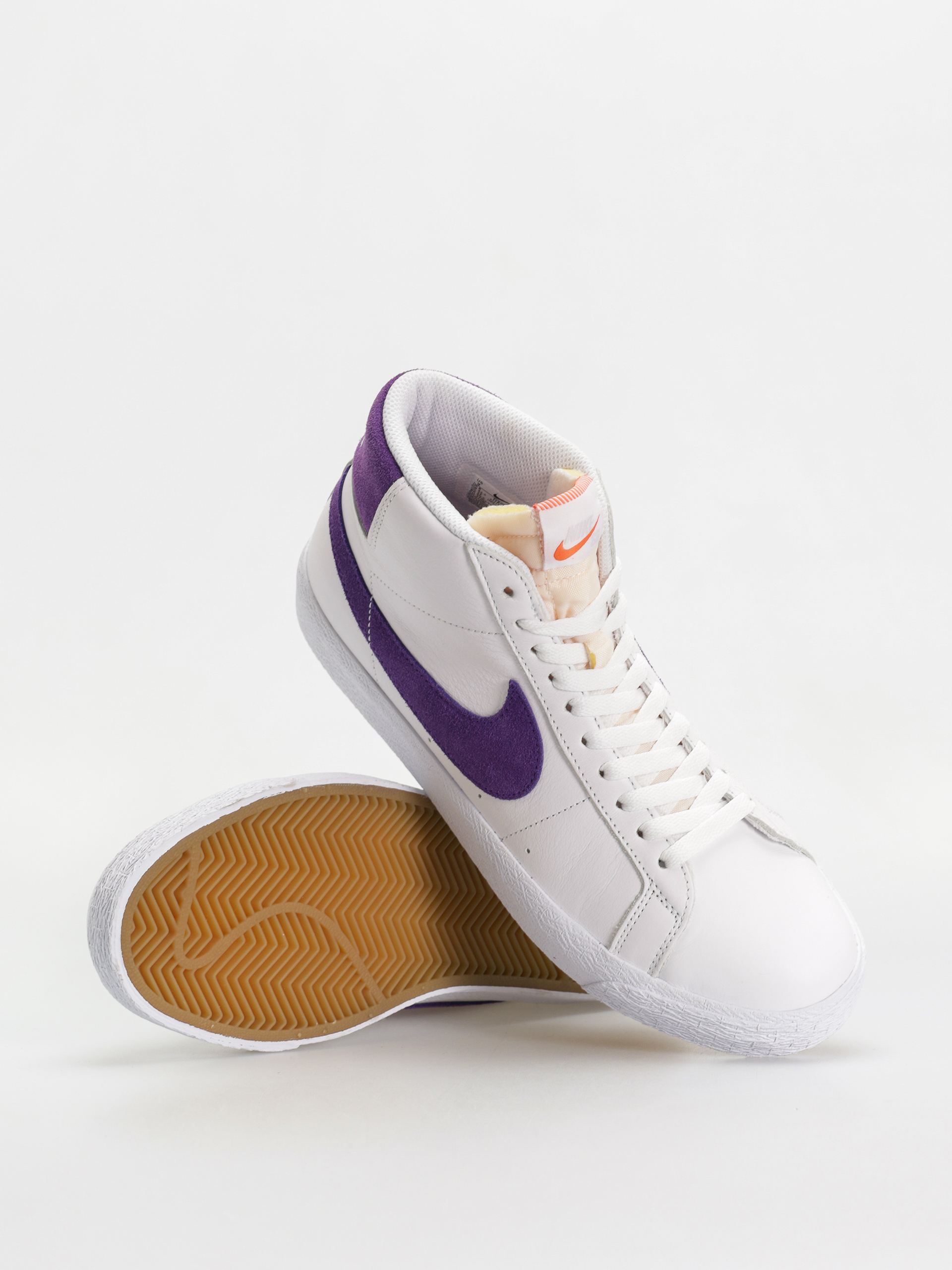 Nike SB Zoom Blazer Mid Shoes (white/court purple white gum light brown)