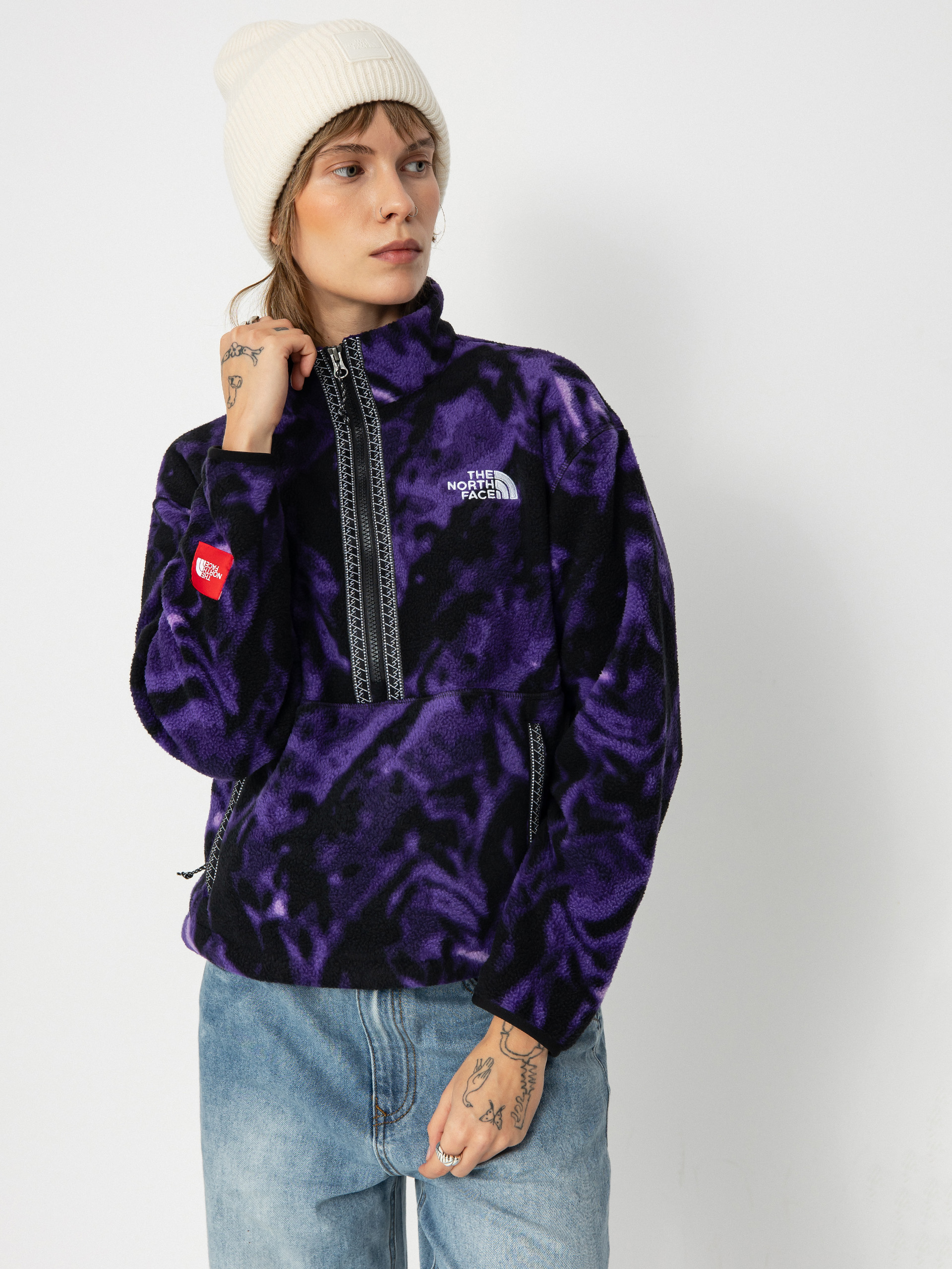 The North Face Fleece Jacke Tnf Fleeski 1/4 Zip Wmn (peak purple 3d summit m)