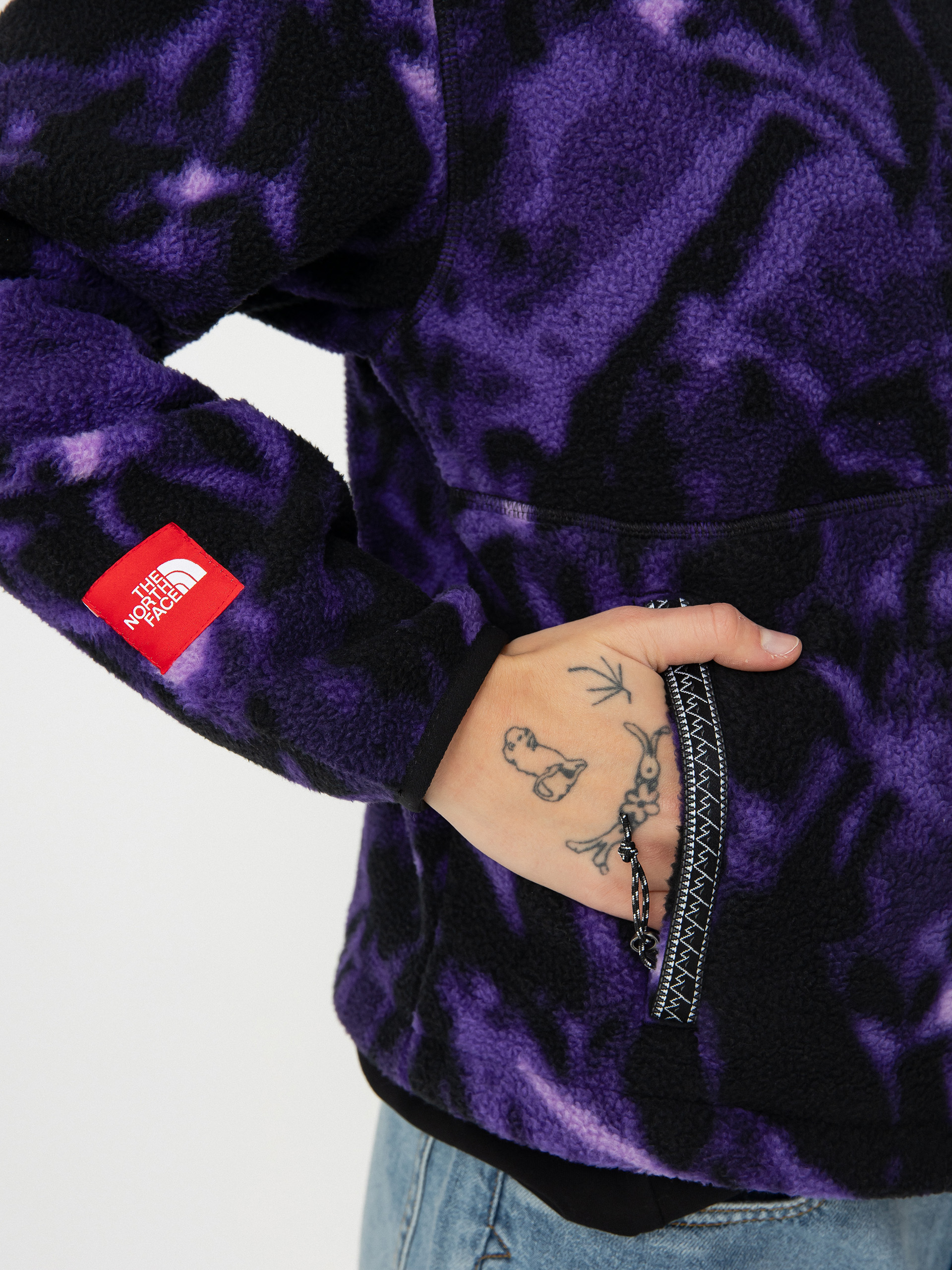 Womens The North Face Fleece  Tnf Fleeski 1/4 Zip (peak purple 3d summit m)