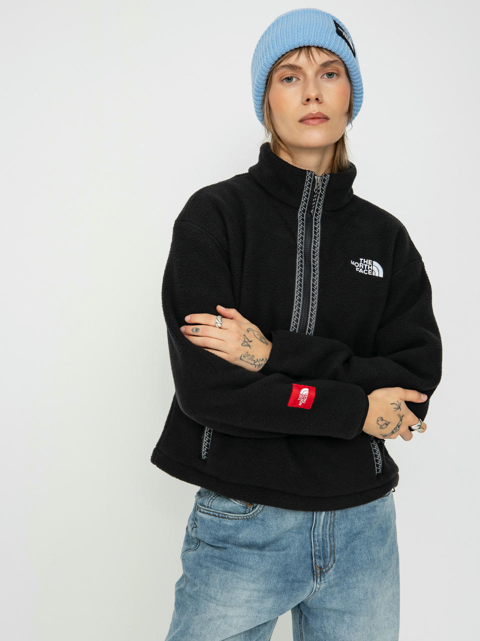 Womens The North Face Fleece  Tnf Fleeski 1/4 Zip (tnf black)