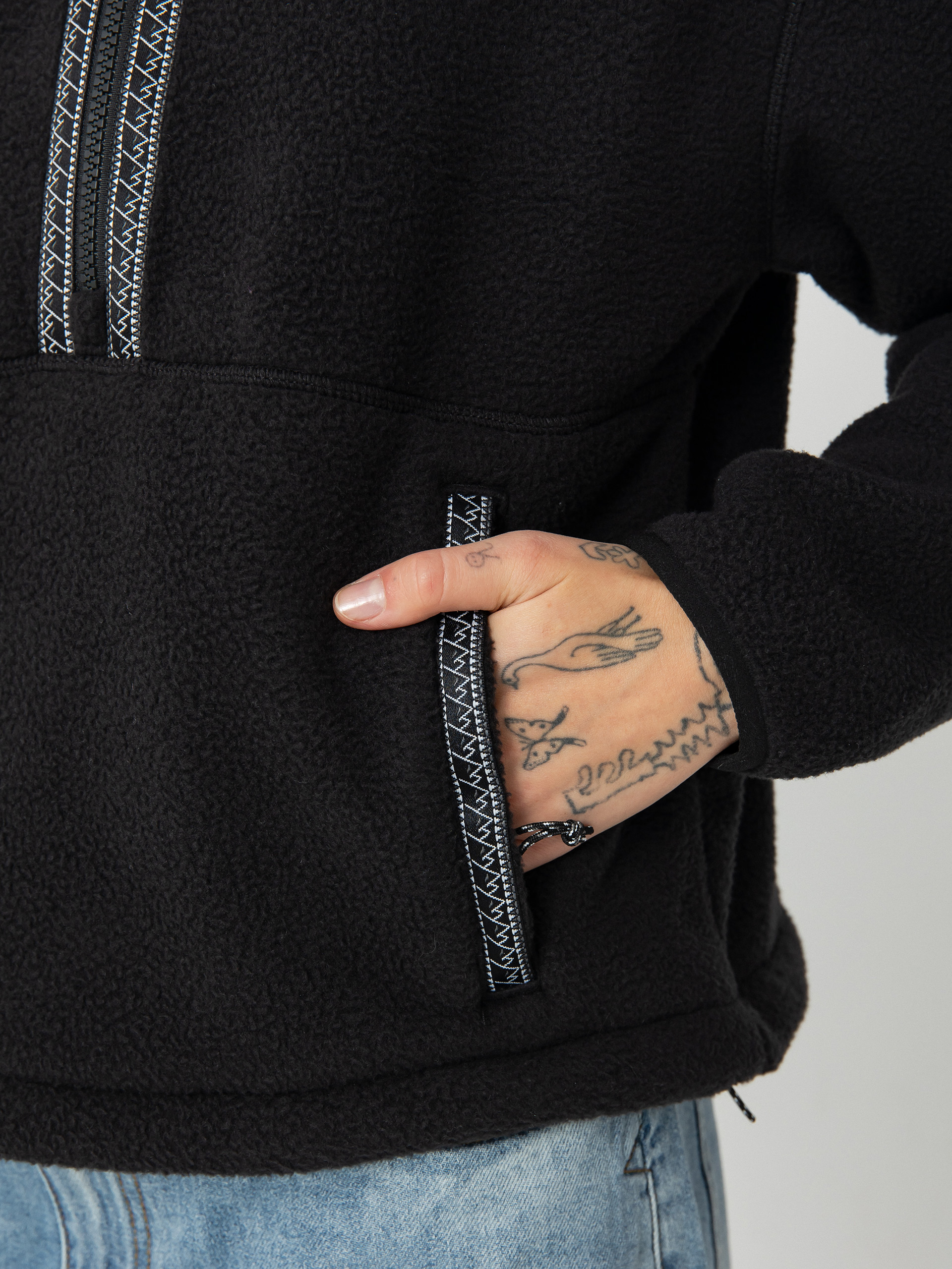 Womens The North Face Fleece  Tnf Fleeski 1/4 Zip (tnf black)