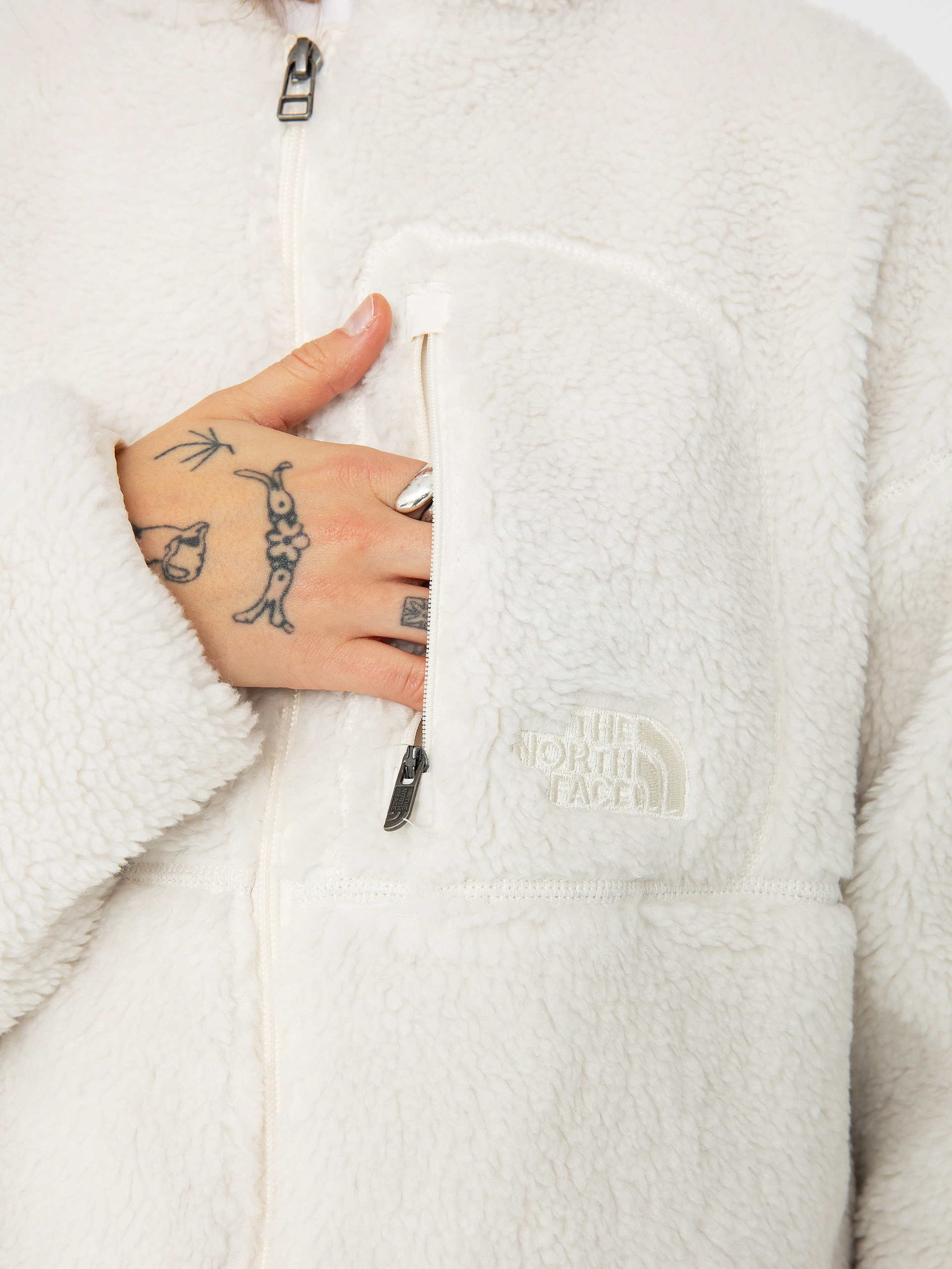 Womens The North Face Jacket Extreme Pile 2 FZ (white dune)