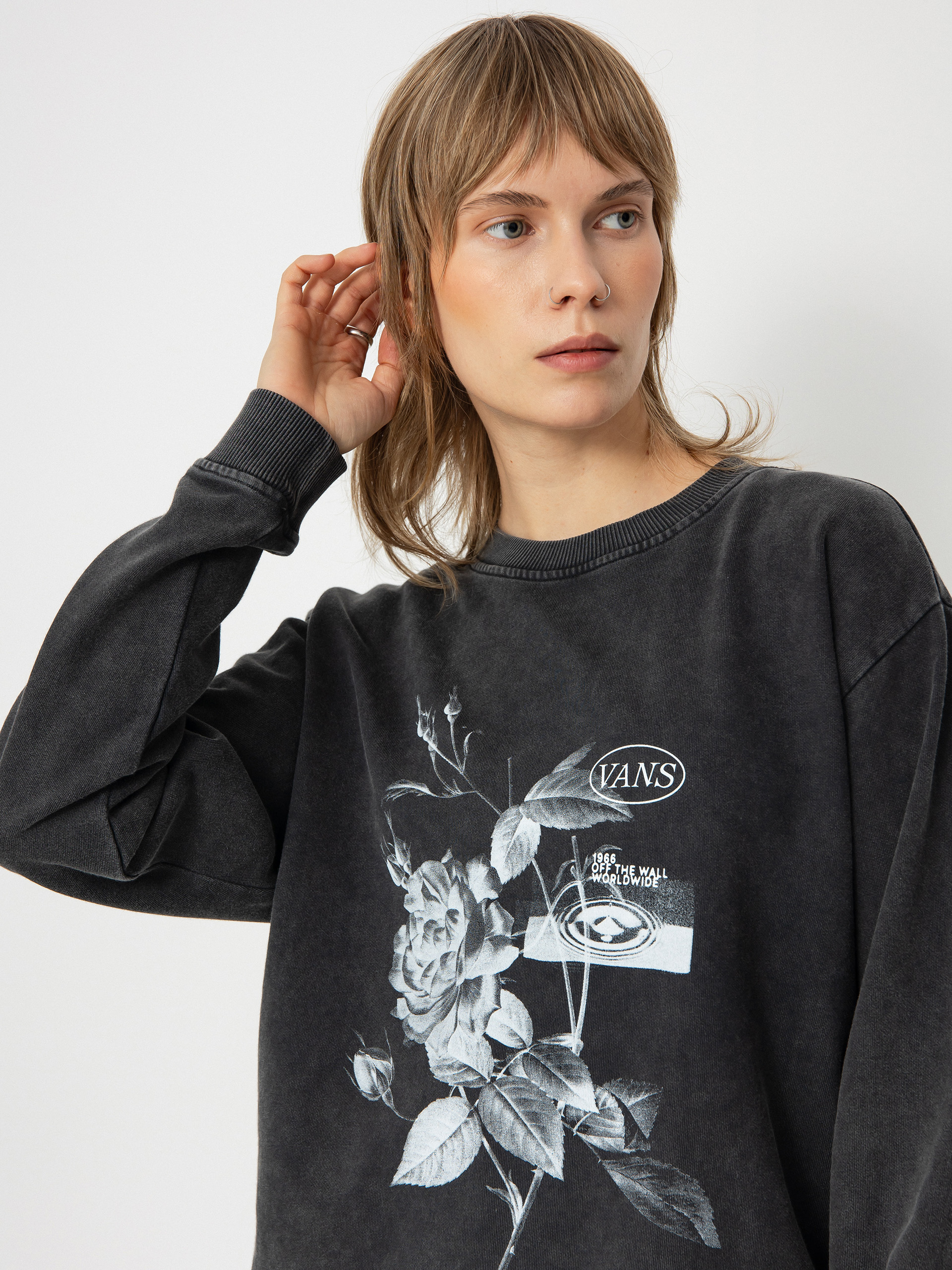 Vans Damask Bff Crew Wmn Sweatshirt (black)