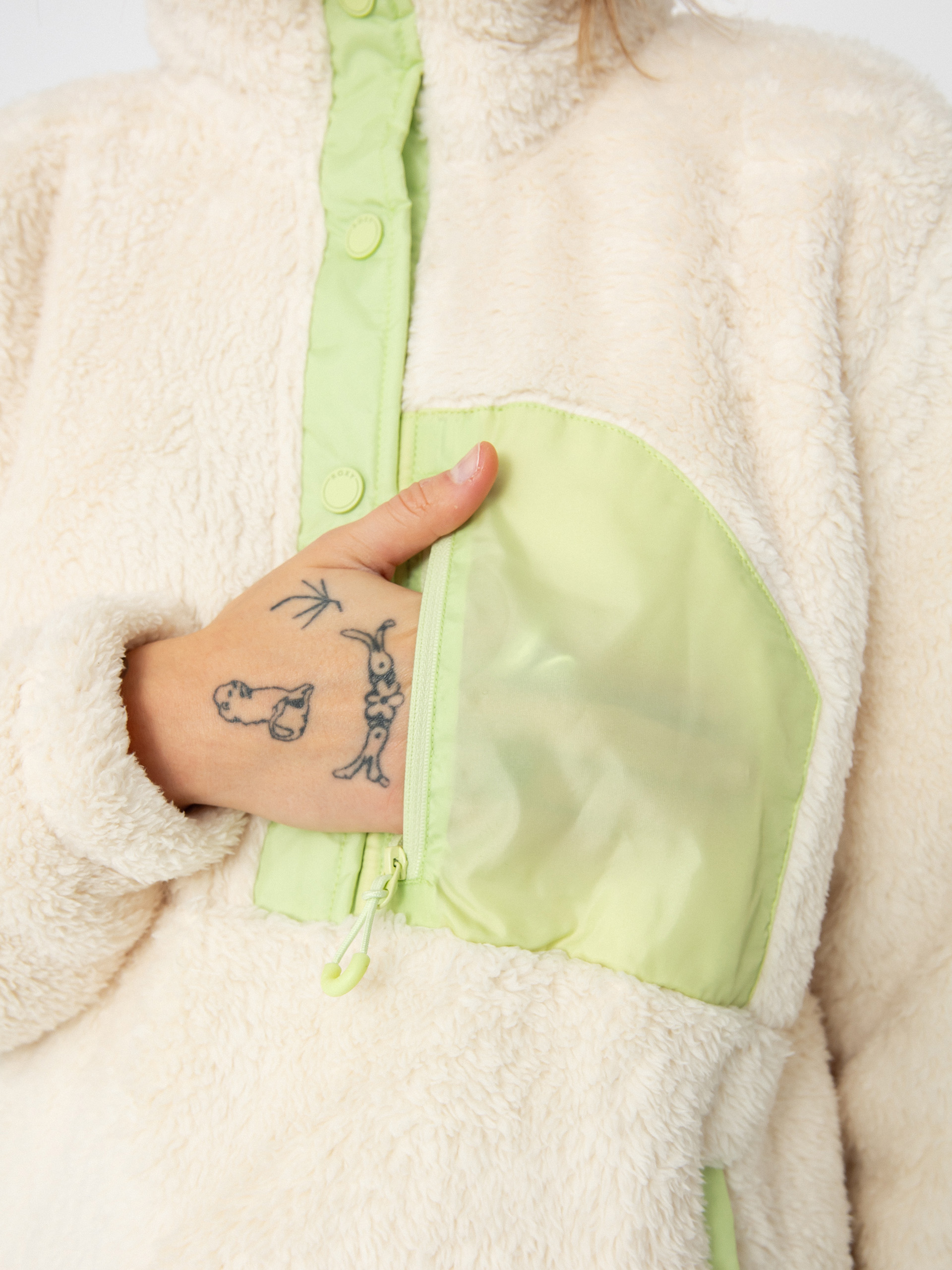 Damen Roxy Alabama Fleece Jacke (buttercream)