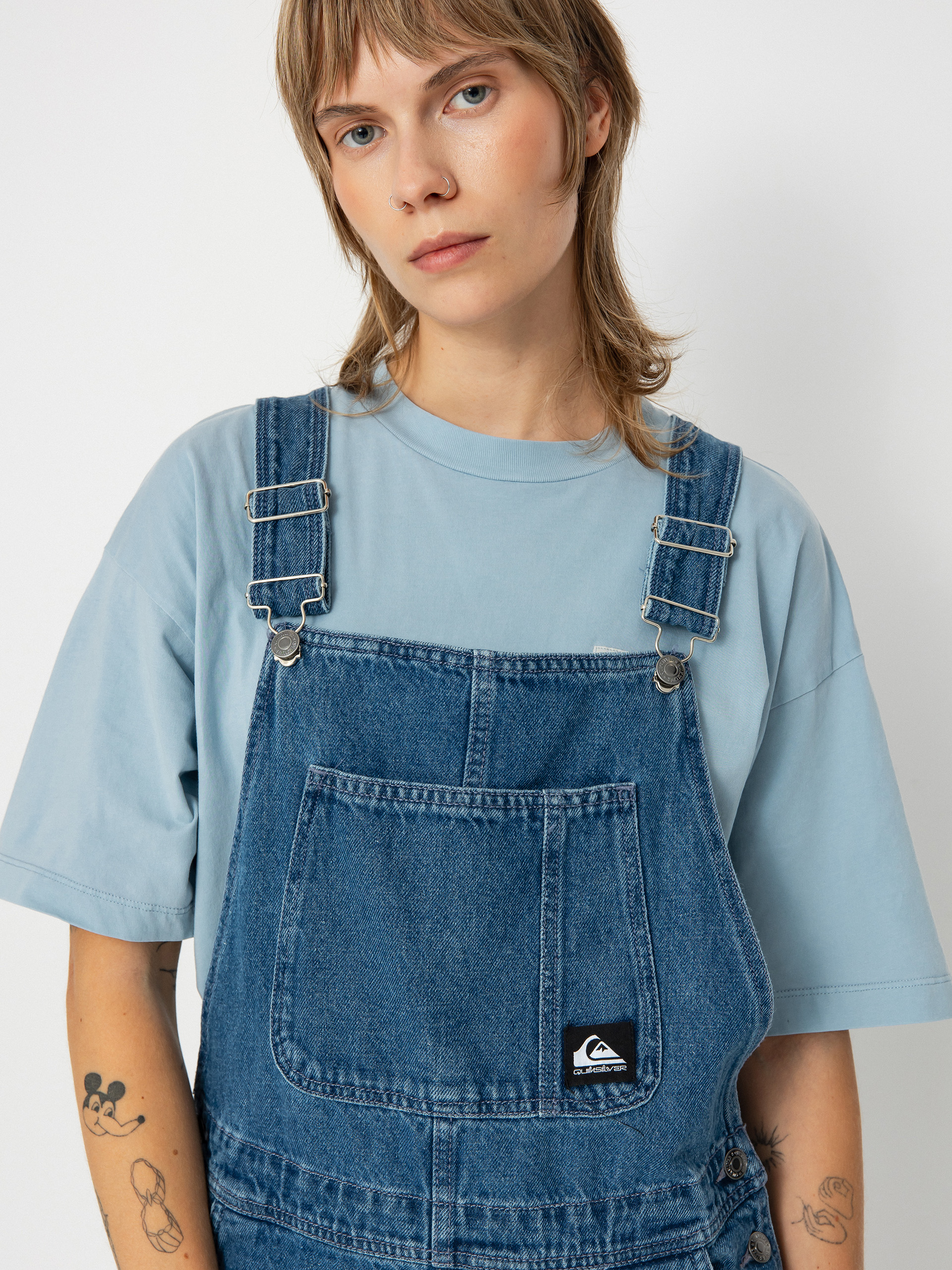 Quiksilver Uni Classic Denim Dungaree Wmn Hose (estate blue)