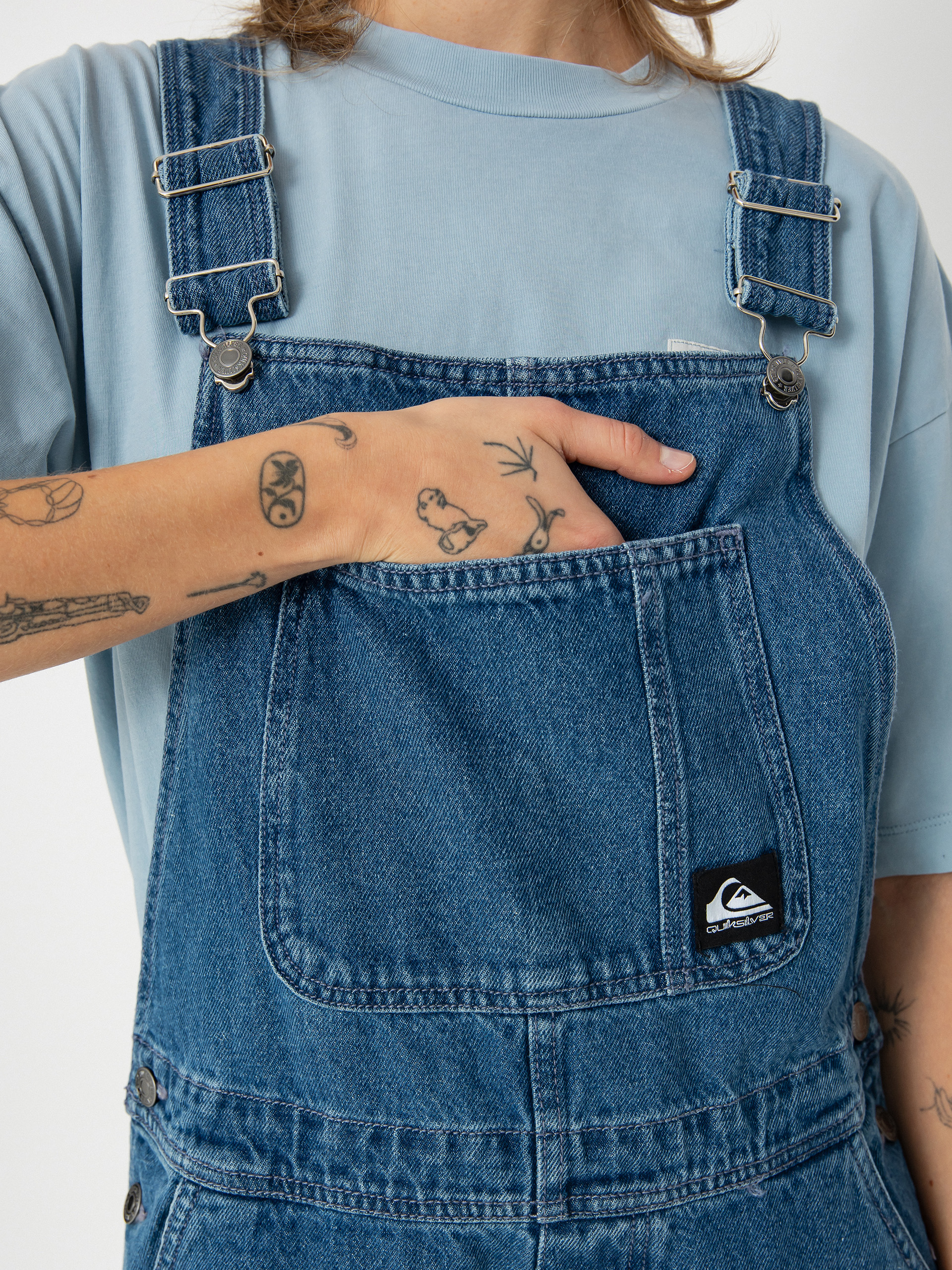 Quiksilver Uni Classic Denim Dungaree Wmn Pants (estate blue)
