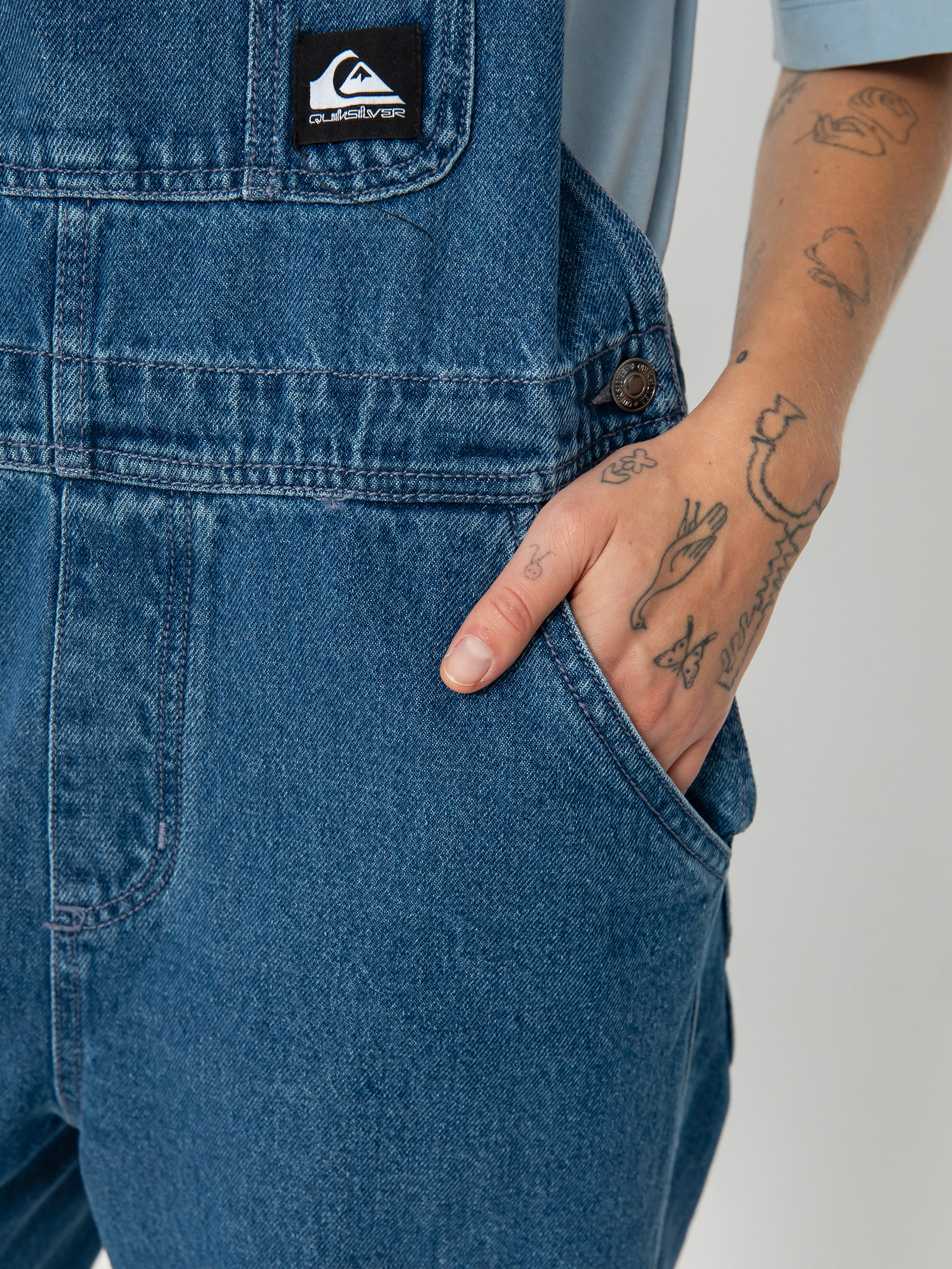 Quiksilver Uni Classic Denim Dungaree Wmn Hose (estate blue)