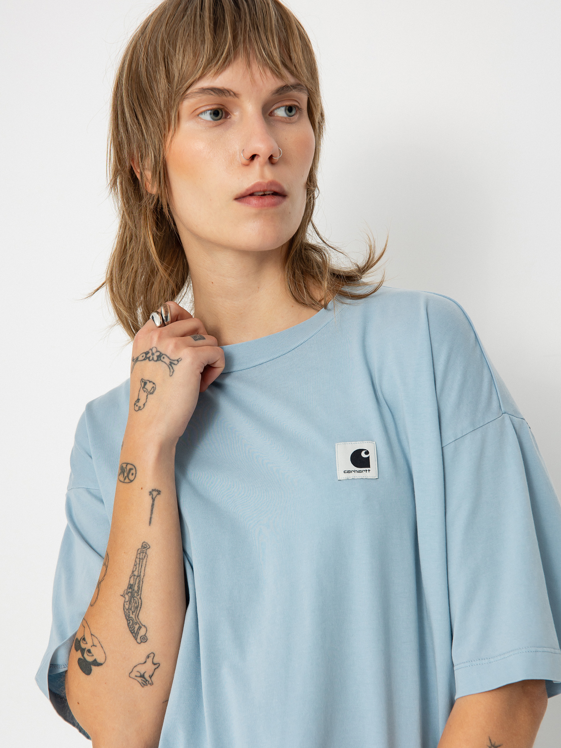 Carhartt WIP Nelson Wmn T-Shirt - blue (dusty ice)