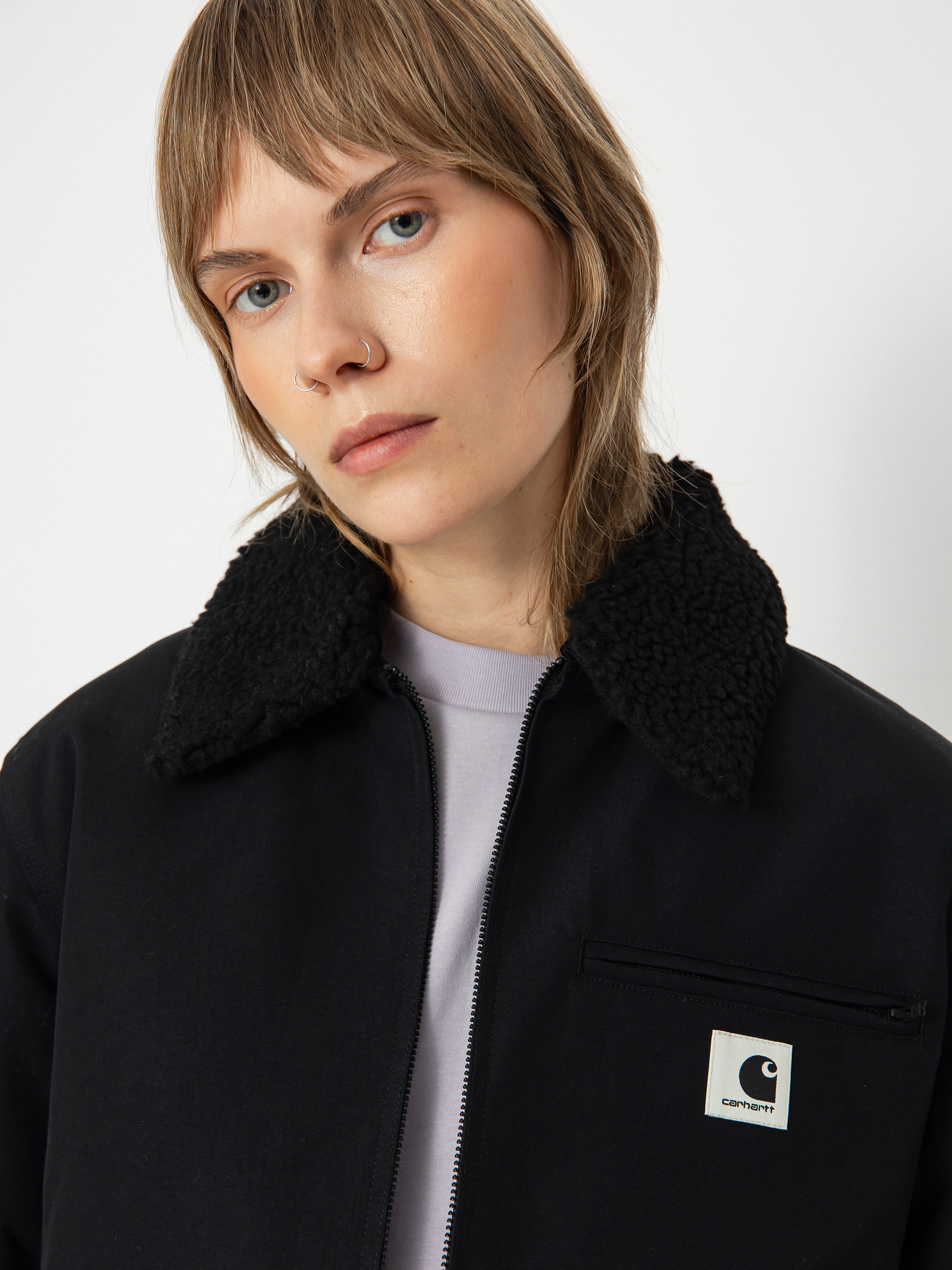 Carhartt WIP Jacket Newkirk Wmn (black/camo leo/tamarind)