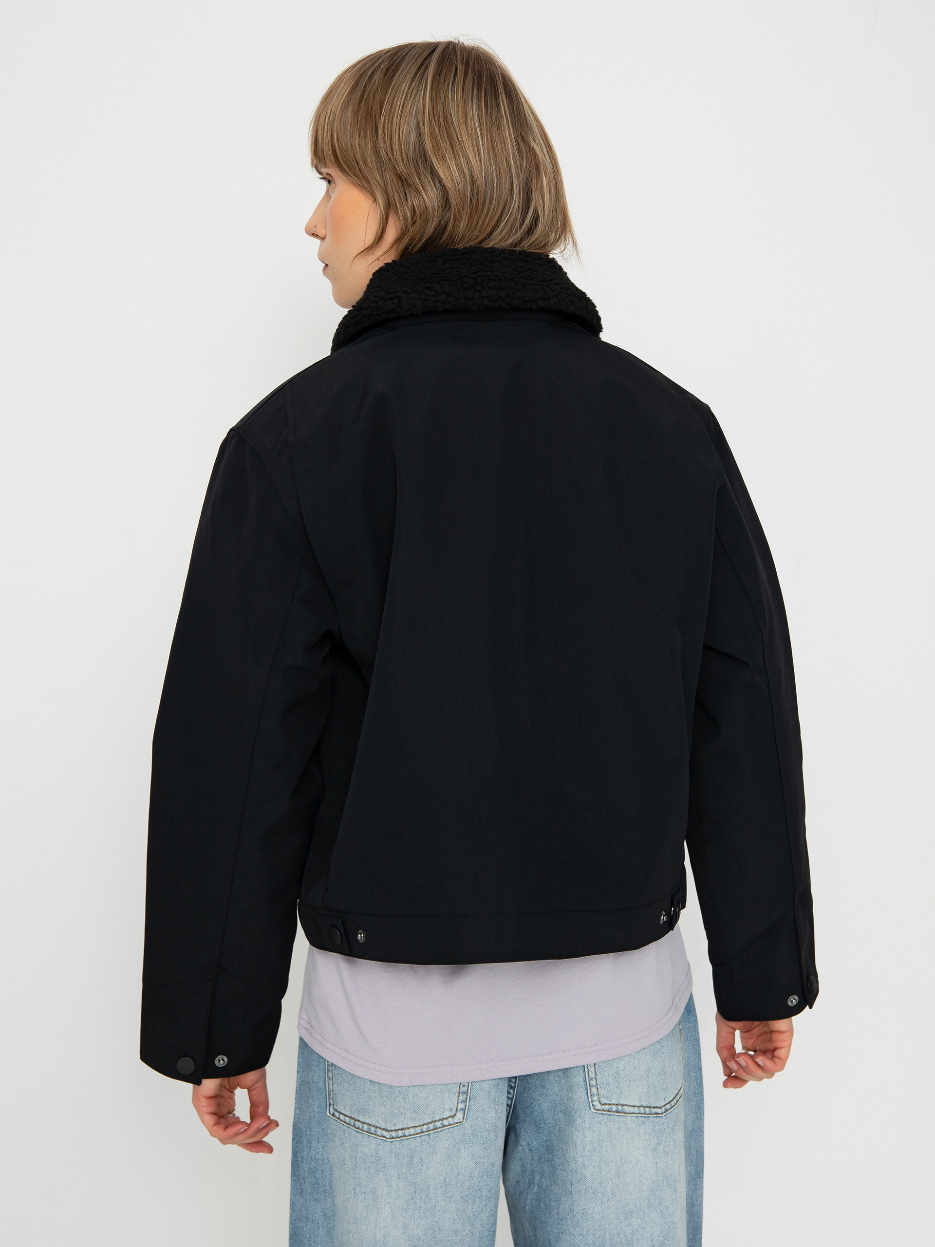 Carhartt WIP Jacket Newkirk Wmn - black (black/camo leo/tamarind)