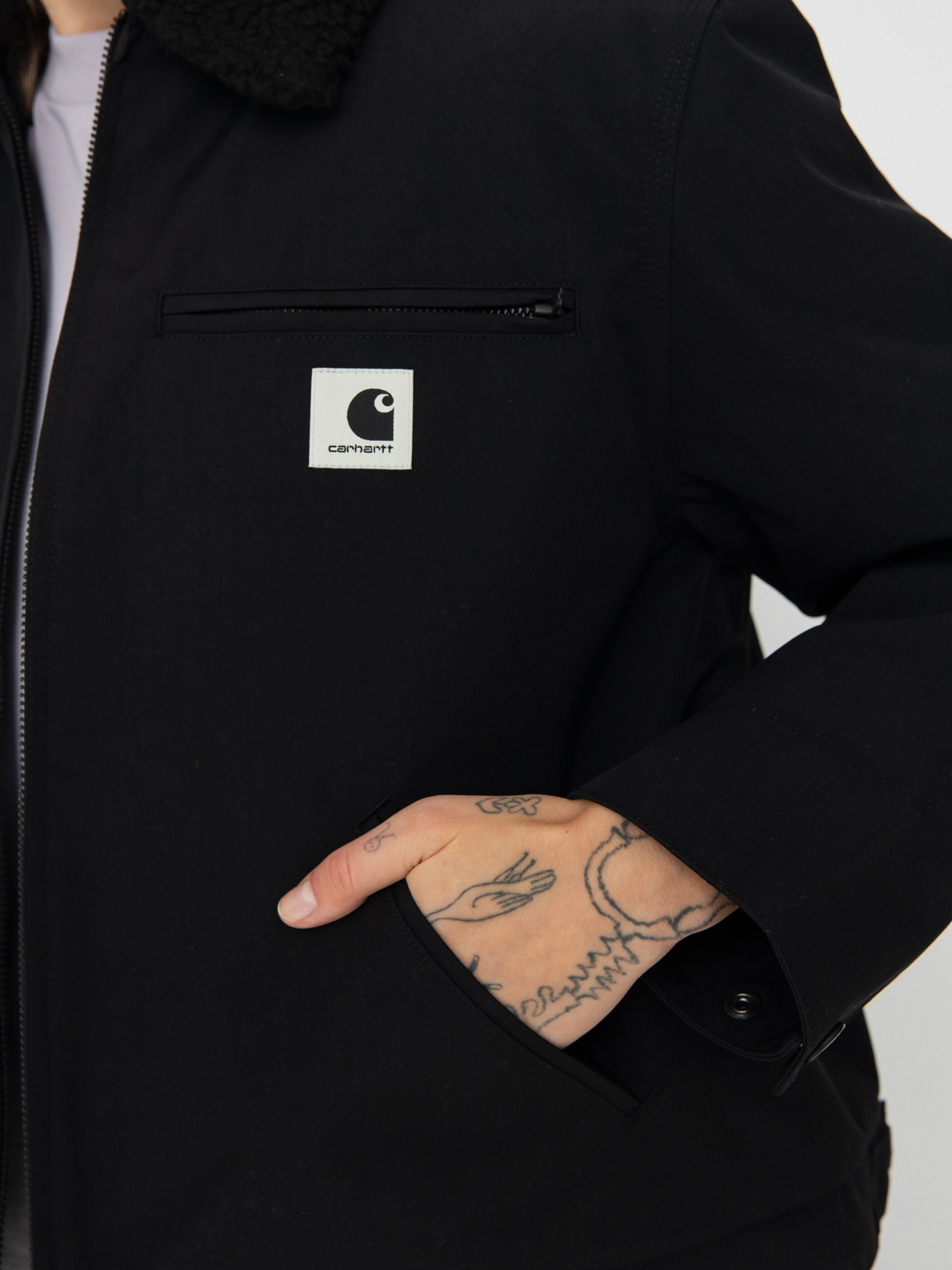 Carhartt WIP Jacket Newkirk Wmn (black/camo leo/tamarind)