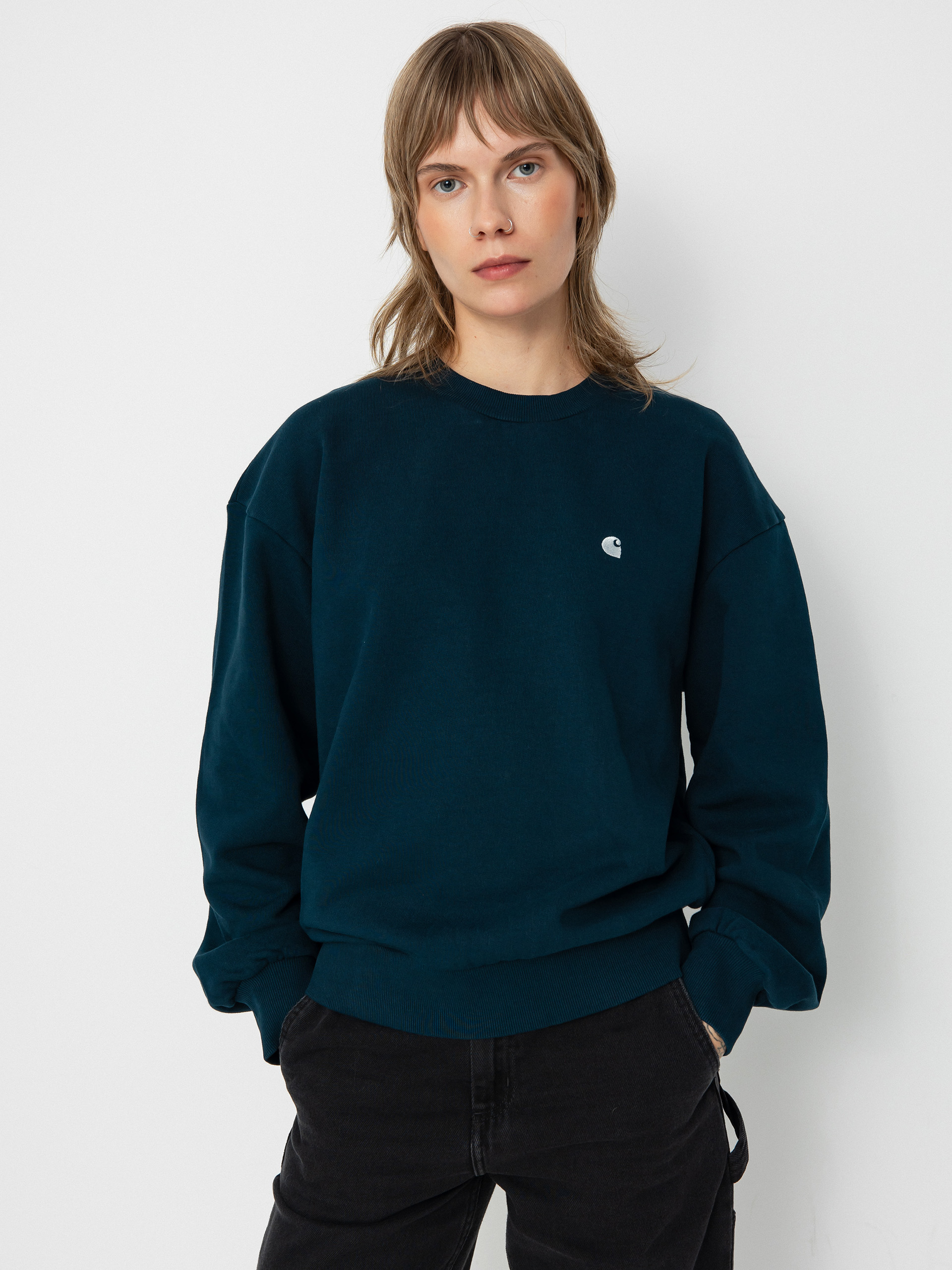 Carhartt WIP Sweatshirt Casey Wmn (duck blue/silver)