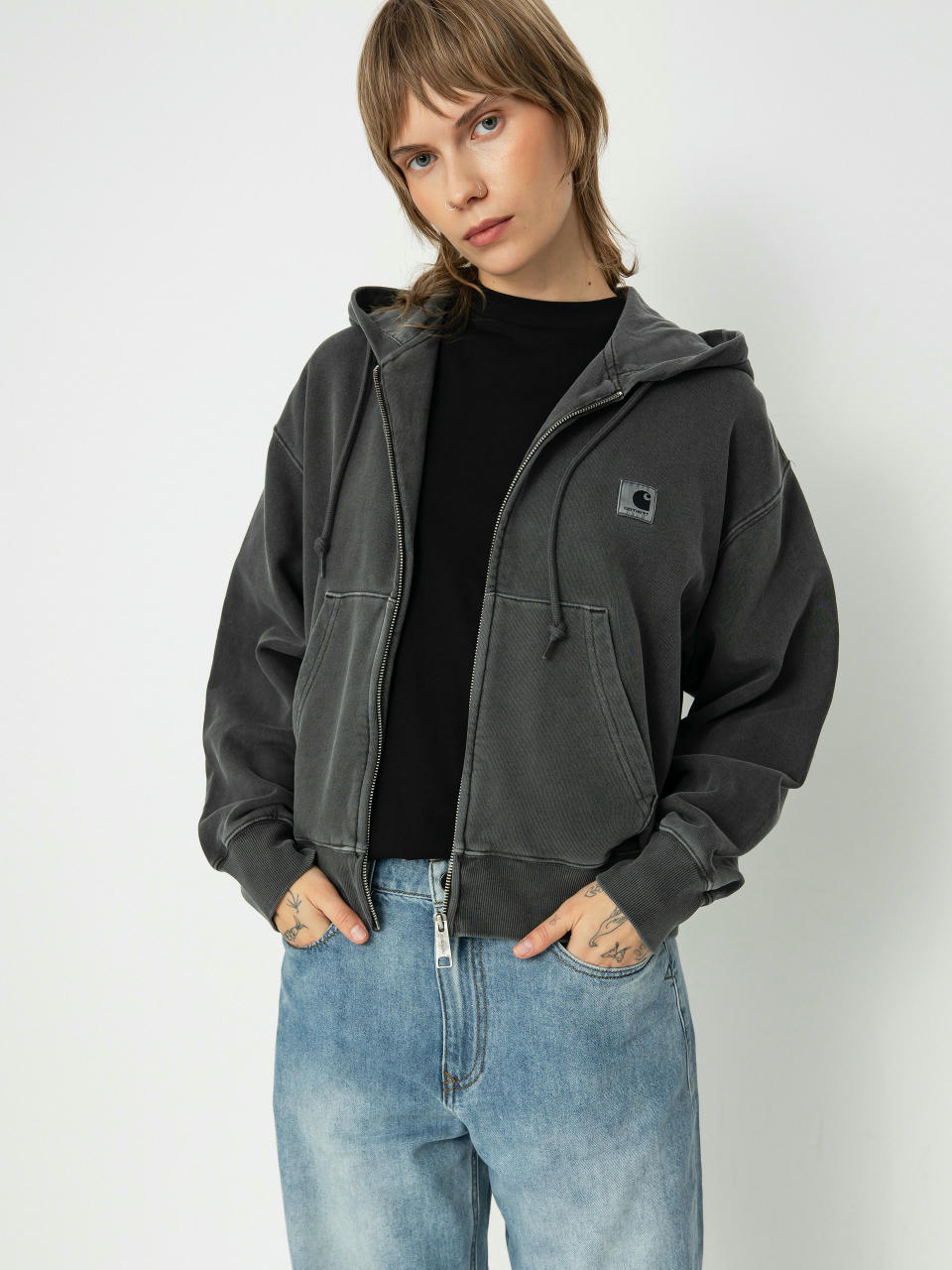 Carhartt WIP Hoodie Nelson ZHD Wmn (graphite)