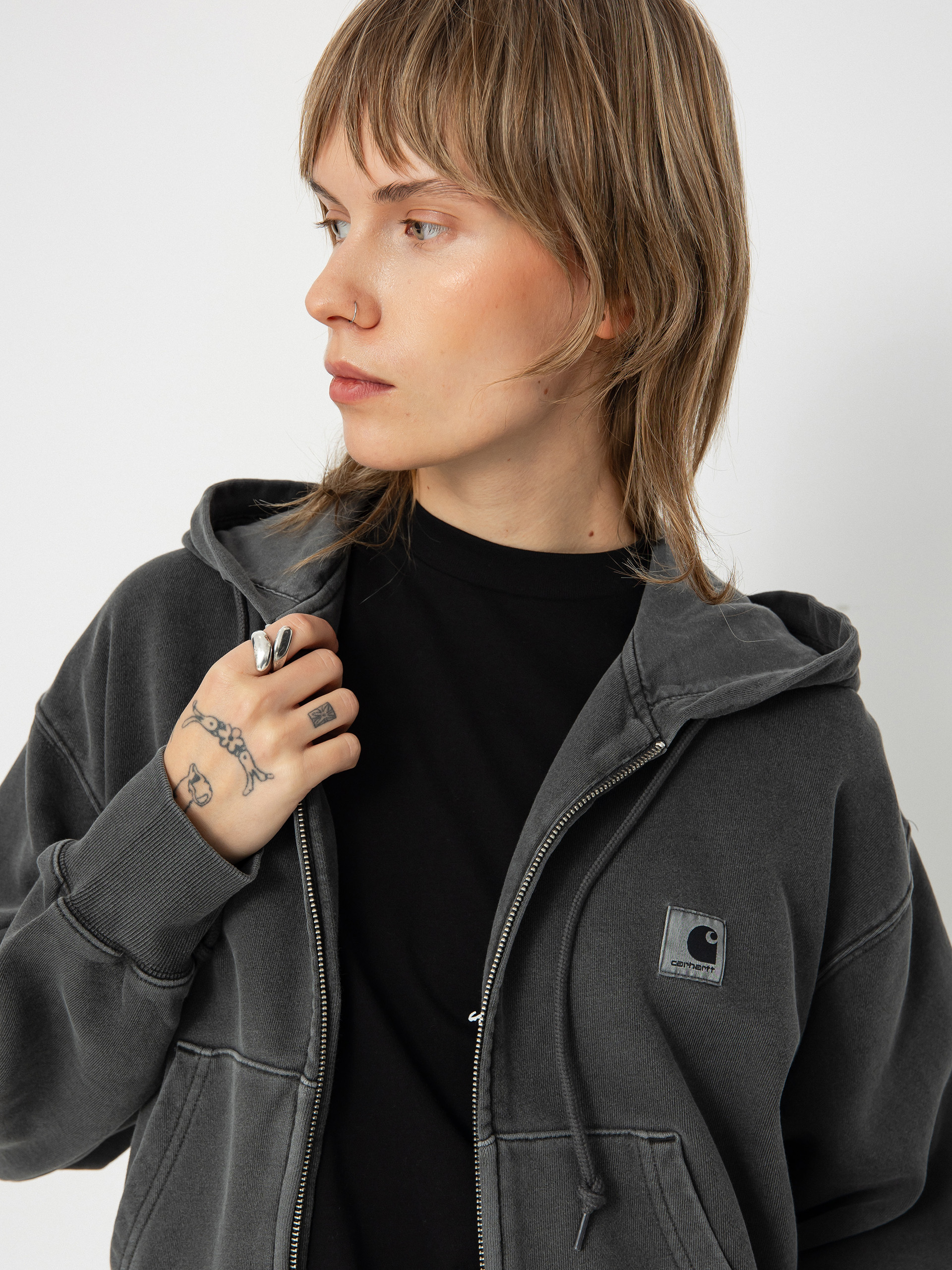 Carhartt WIP Hoodie Nelson ZHD Wmn (graphite)
