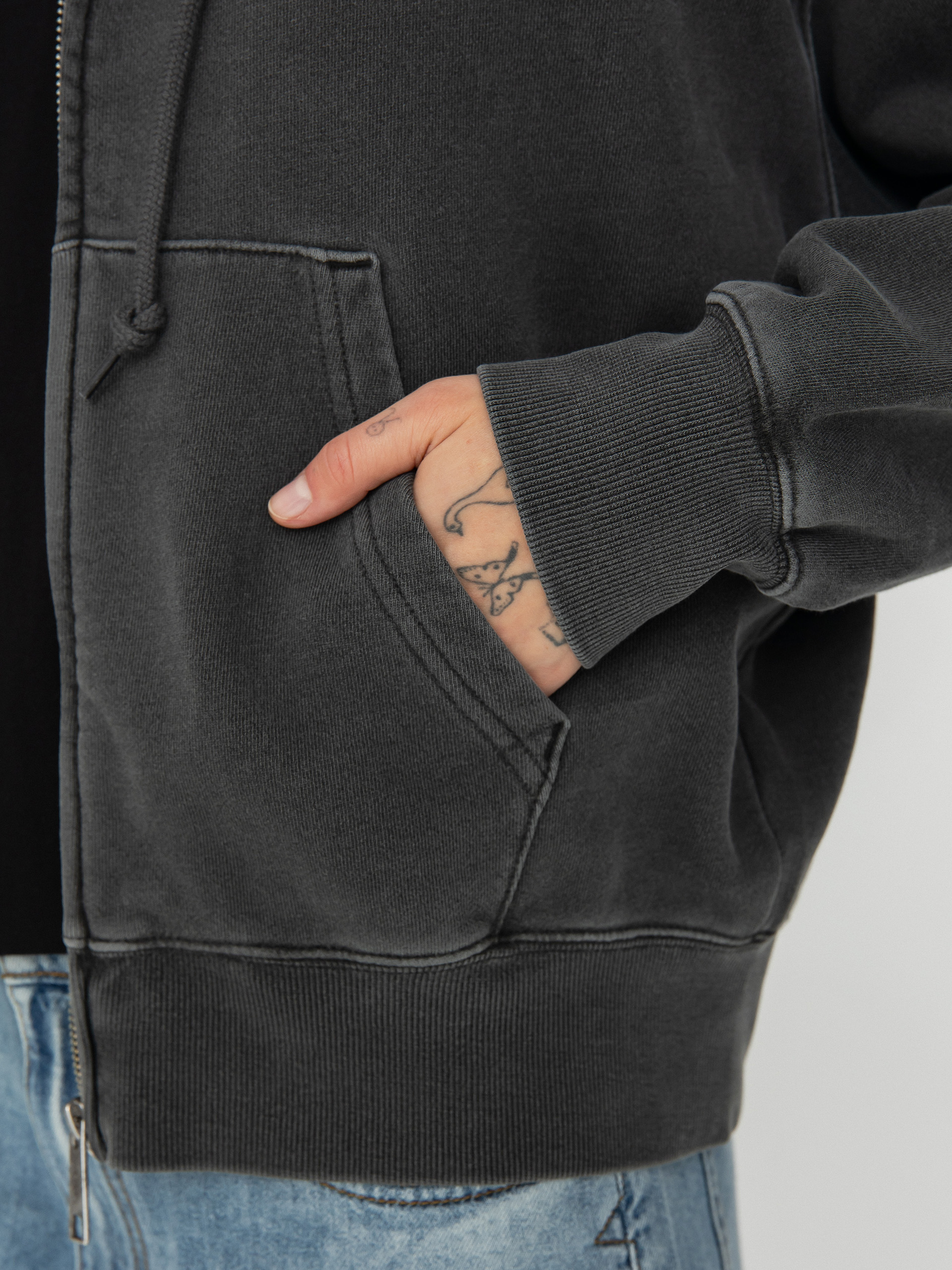 Carhartt WIP Hoodie Nelson ZHD Wmn - black, grey (graphite)