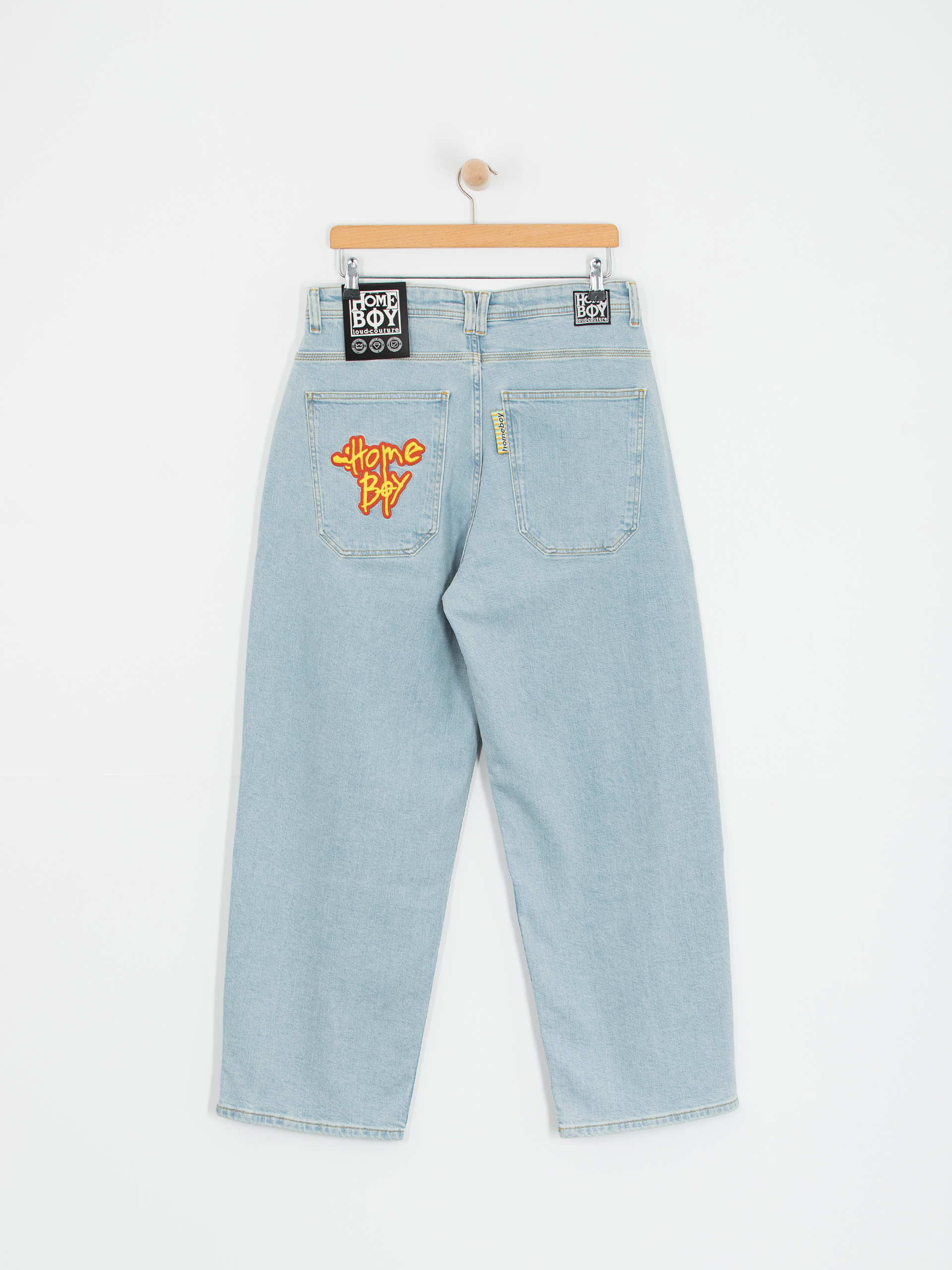 【BAON】Hisumo brushed denim pants Homeboy X Tra Monster Pencil Denim Pants - blue (moon)