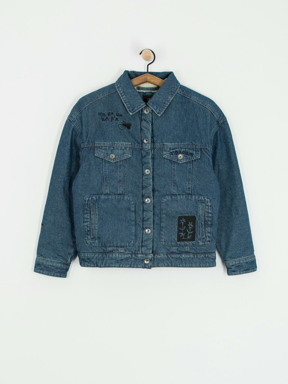 Volcom Jacke Fa Keutchi Denim Wmn (vmi-vintage marbled indigo)