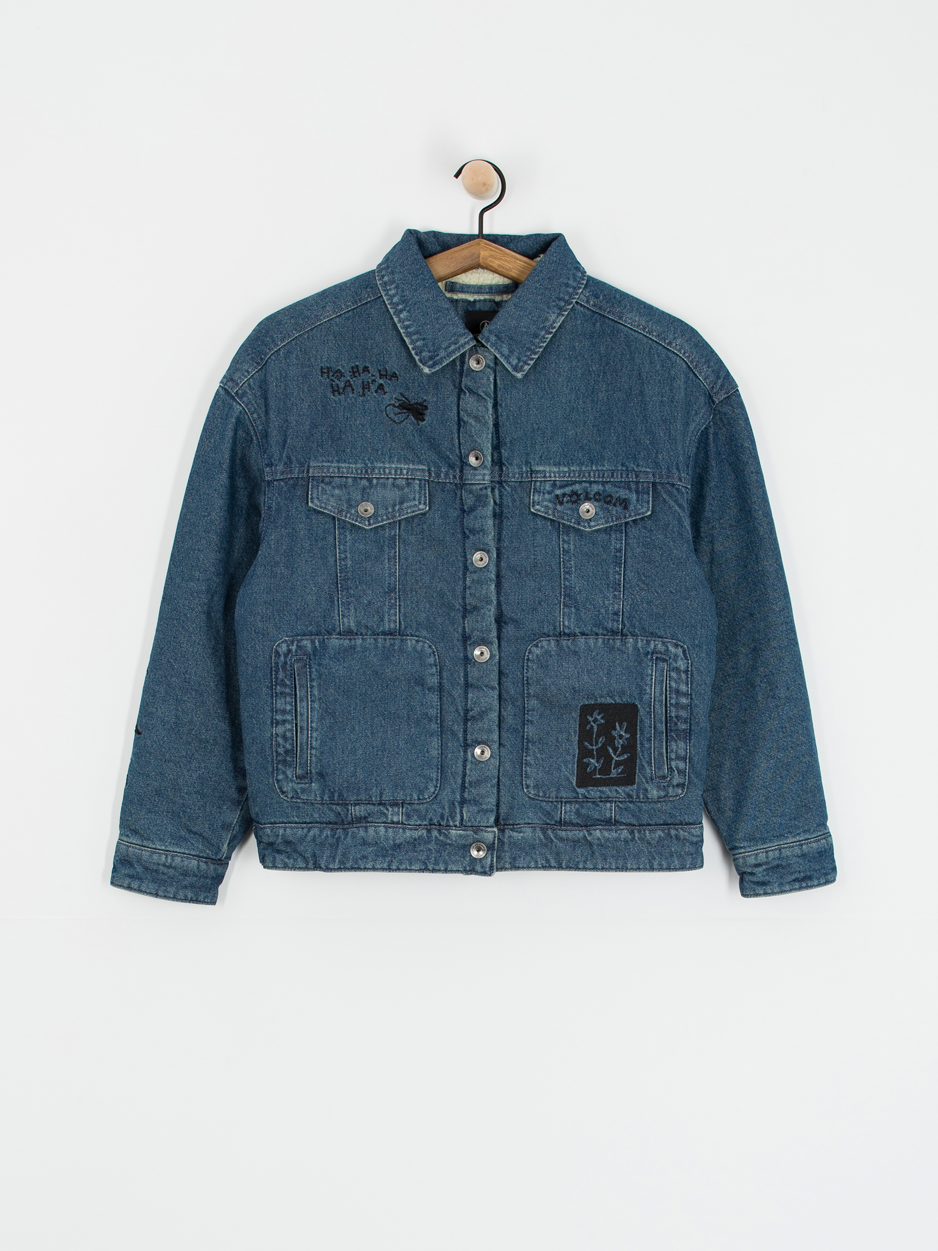 Volcom Jacket Fa Keutchi Denim Wmn - blue (vmi-vintage marbled indigo)