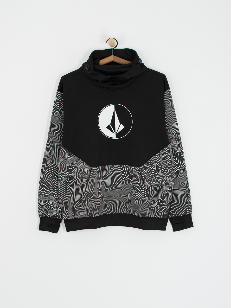 Mens Volcom Hydro Riding HD Active sweatshirt (black print)