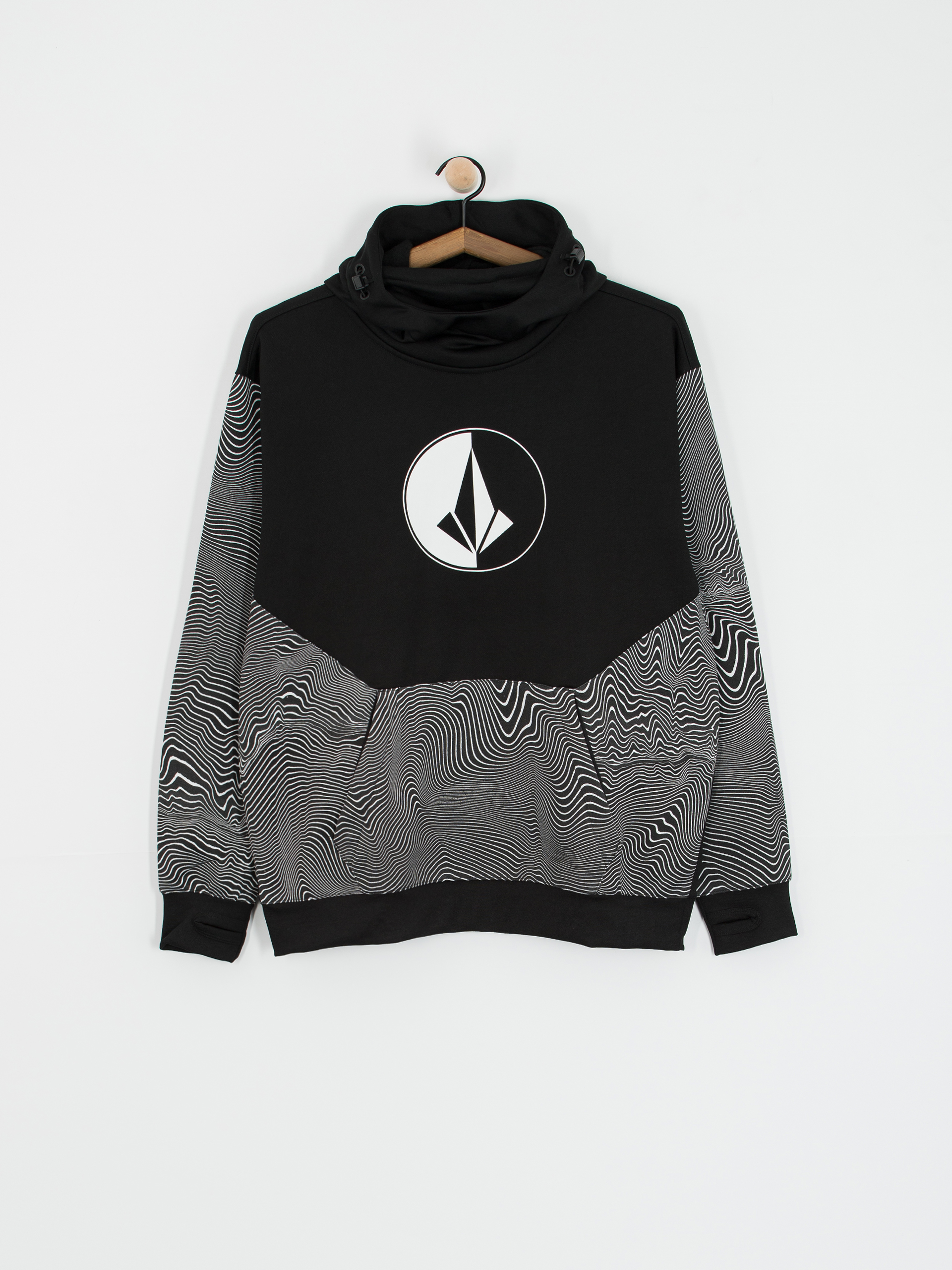 Herren Volcom Hydro Riding HD Aktives Sweatshirt (black print)