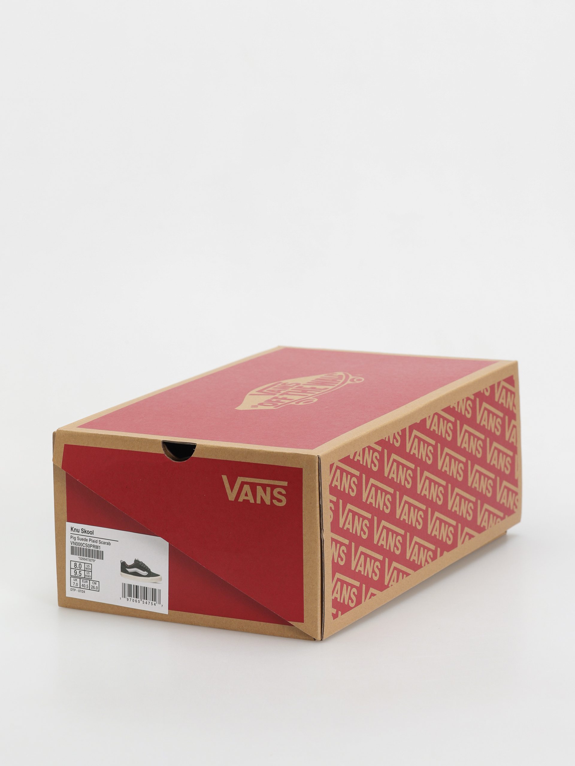 Vans Shoes Knu Skool (pig suede plaid scarab)