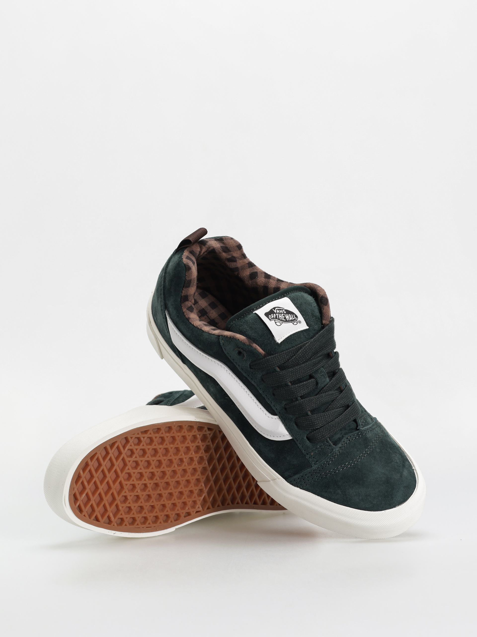 Vans Shoes Knu Skool (pig suede plaid scarab)