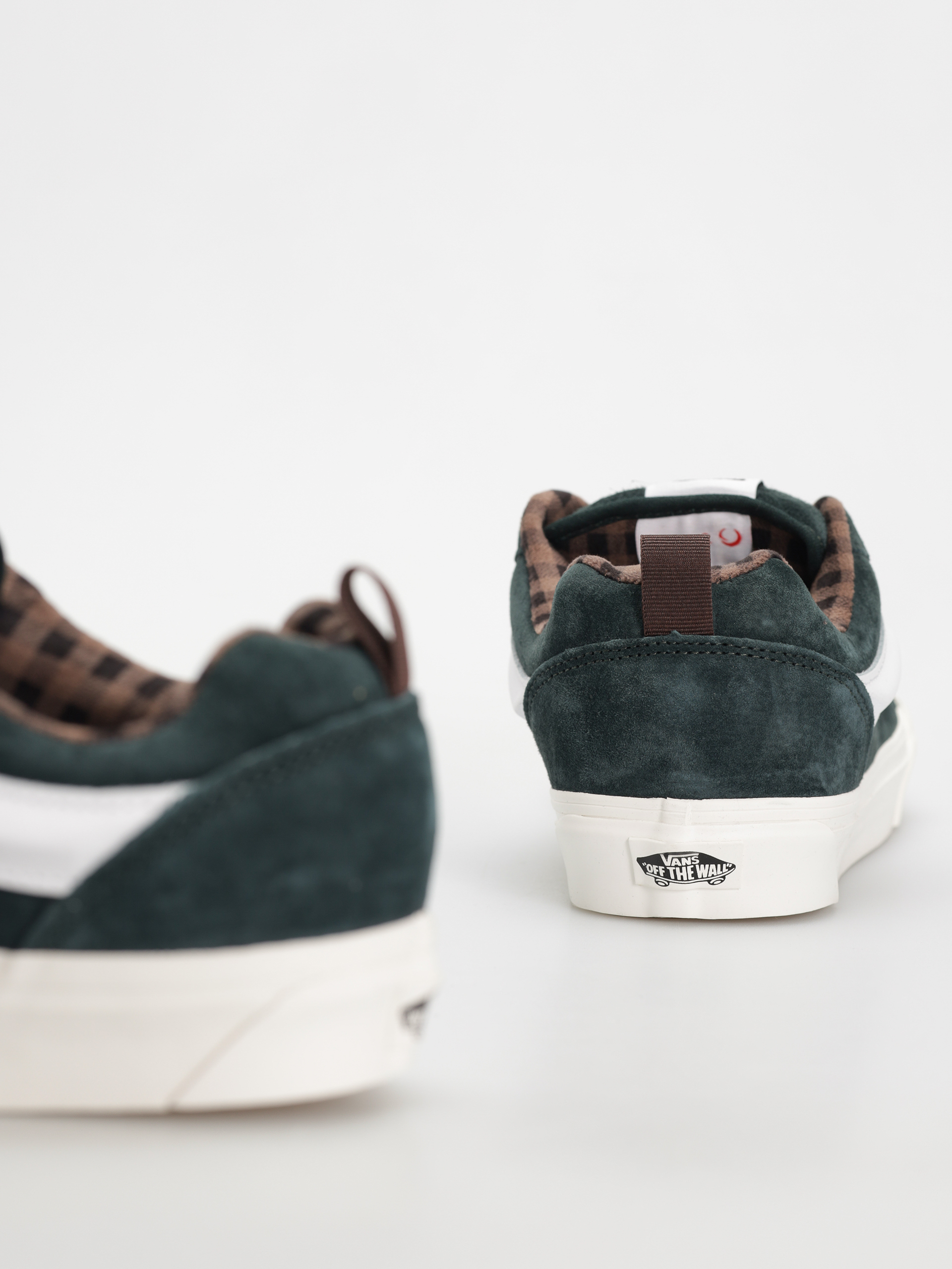 国内配送 VANS KNU SKOOL PIG SUEDE PLAID BROWN Vans Knu Skool Shoes - Pig Suede Plaid Brown