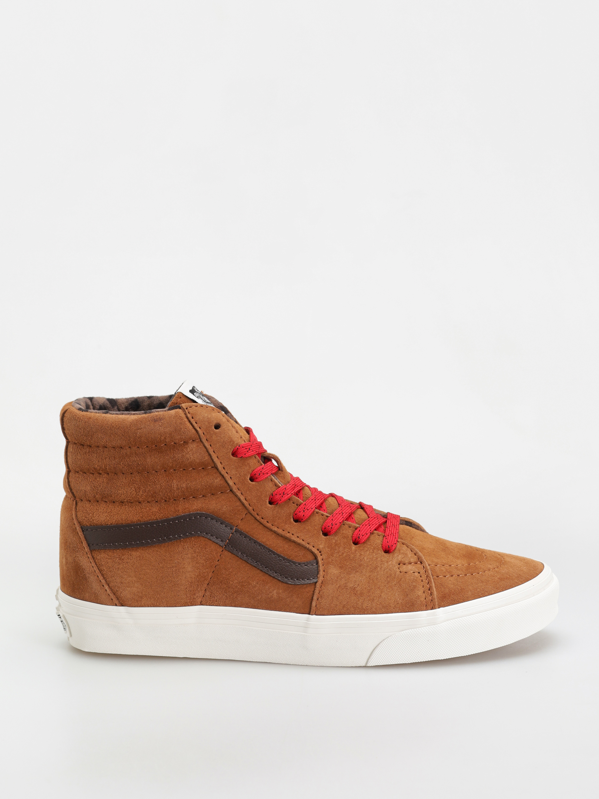 Vans Shoes Sk8 Hi brown pig suede plaid glazed ginger